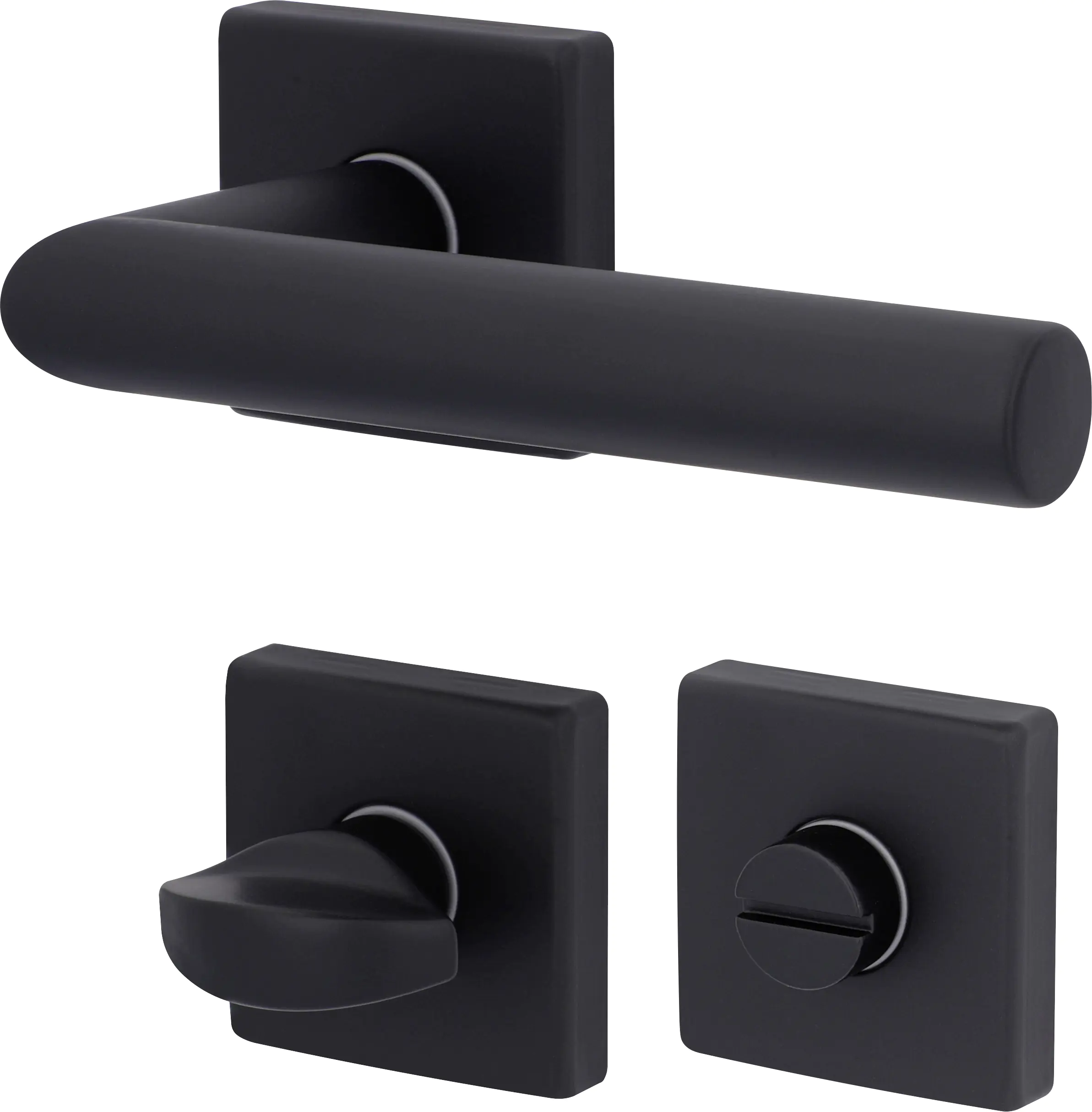 WC-Rosettengarnitur Ronaldino Square Set - schwarz
