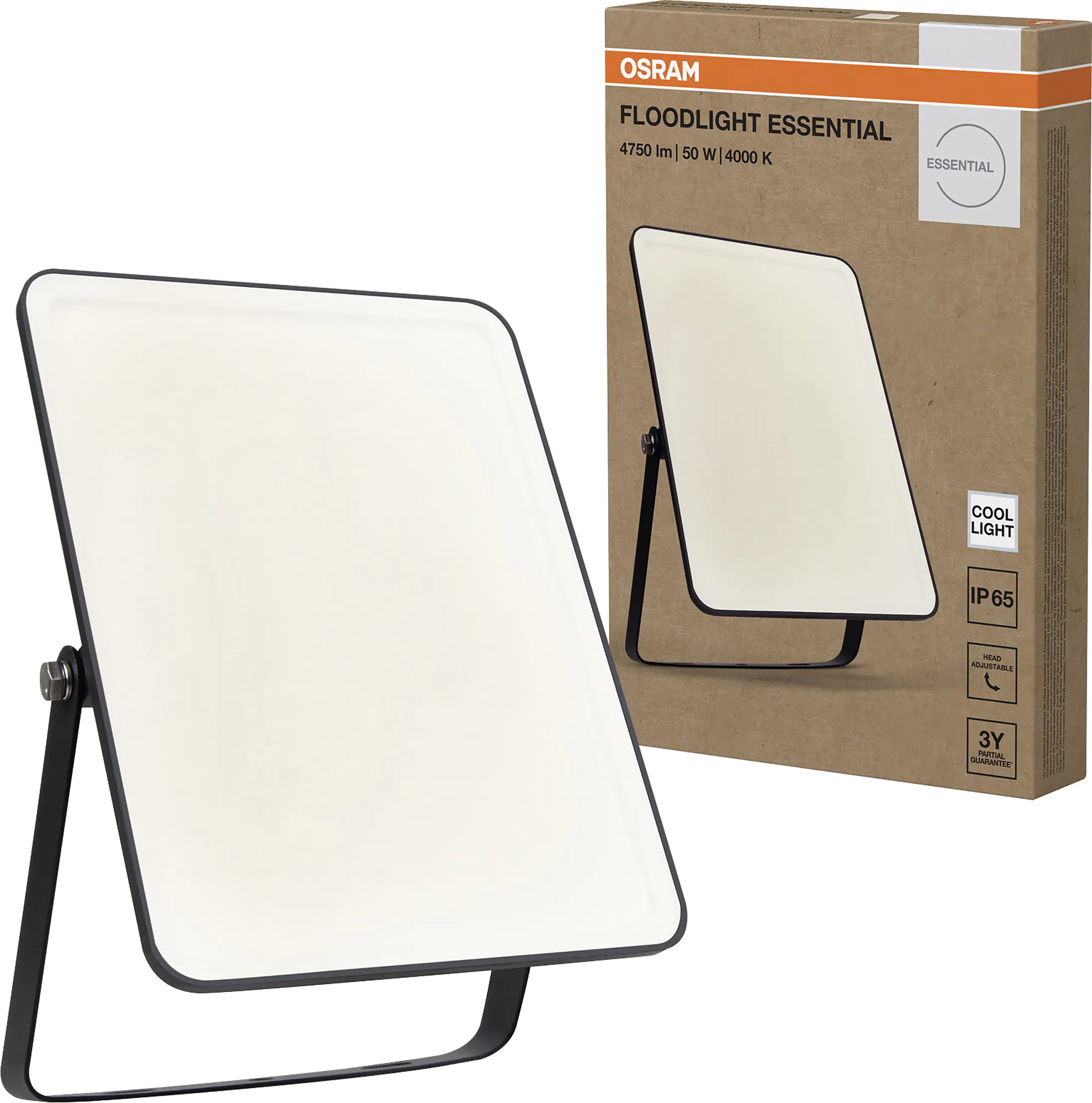 Osram LED-Außenleuchte Floodlight Essential 23,8 cm neutralweiß schwarz