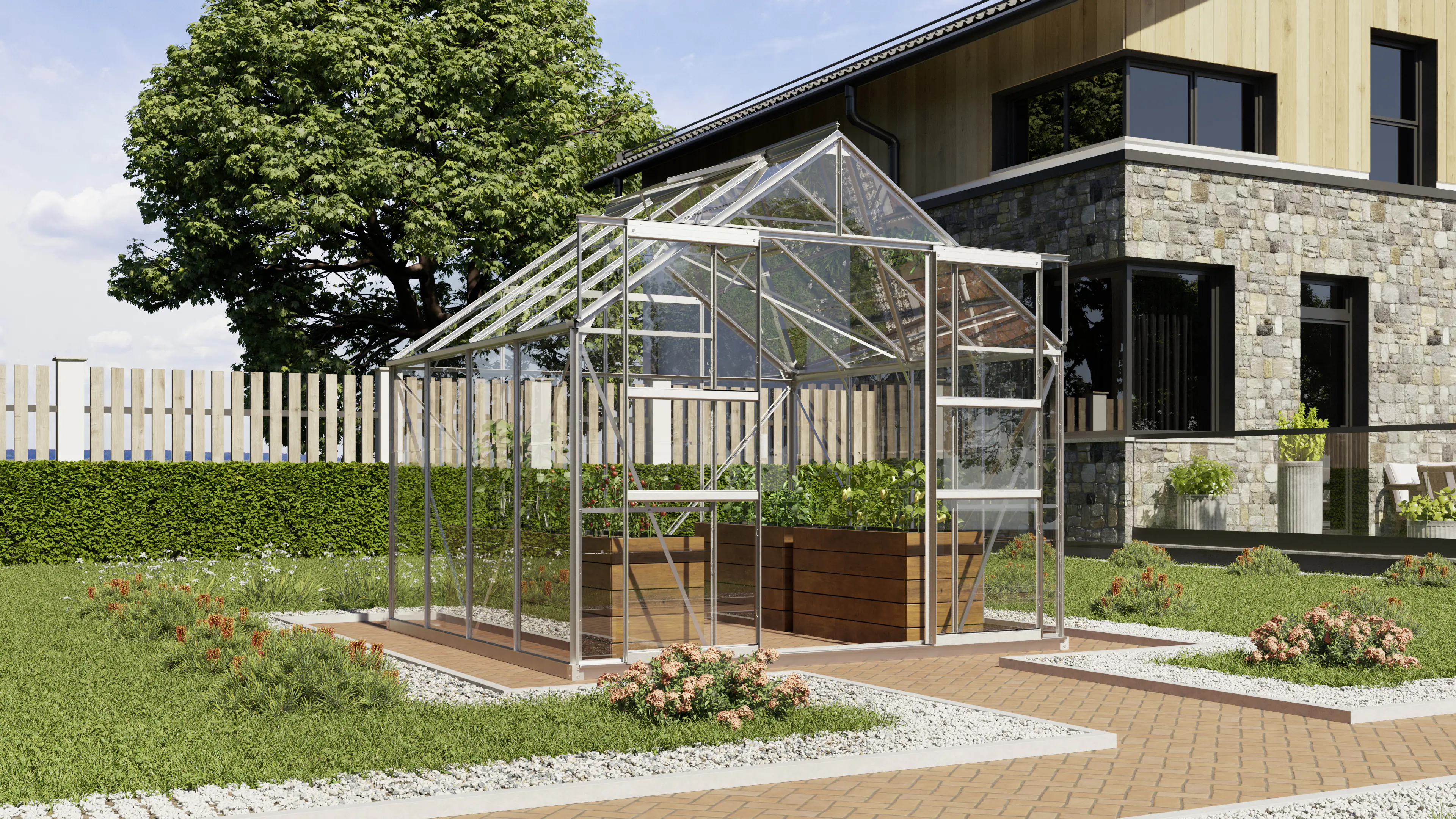 Vitavia Gewächshaus Mars 6700 254 x 254 cm 3 mm ESG