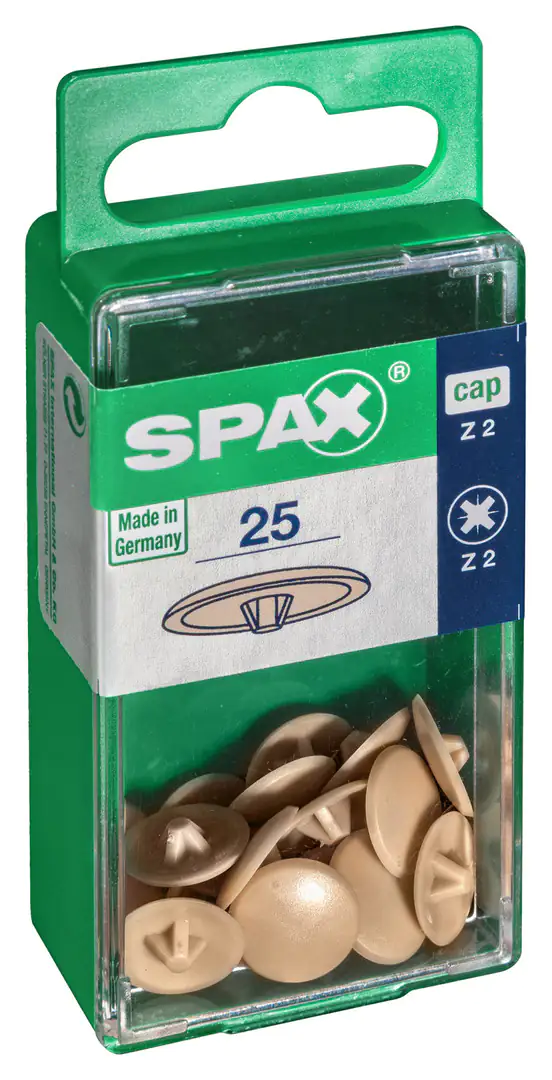 Spax Abdeckkappen beige zum stecken (kreuz)- 25 Stk.