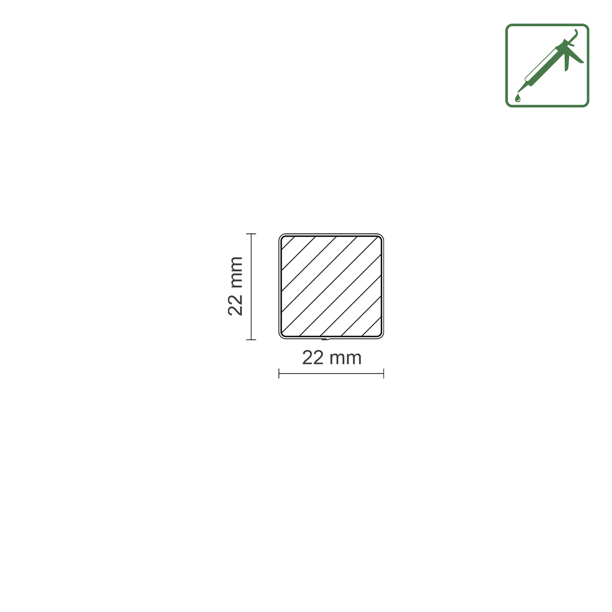 FN Neuhofer Eckenstäbchen SF250C 22 x 122 mm Seekiefer grau 2 Stück 