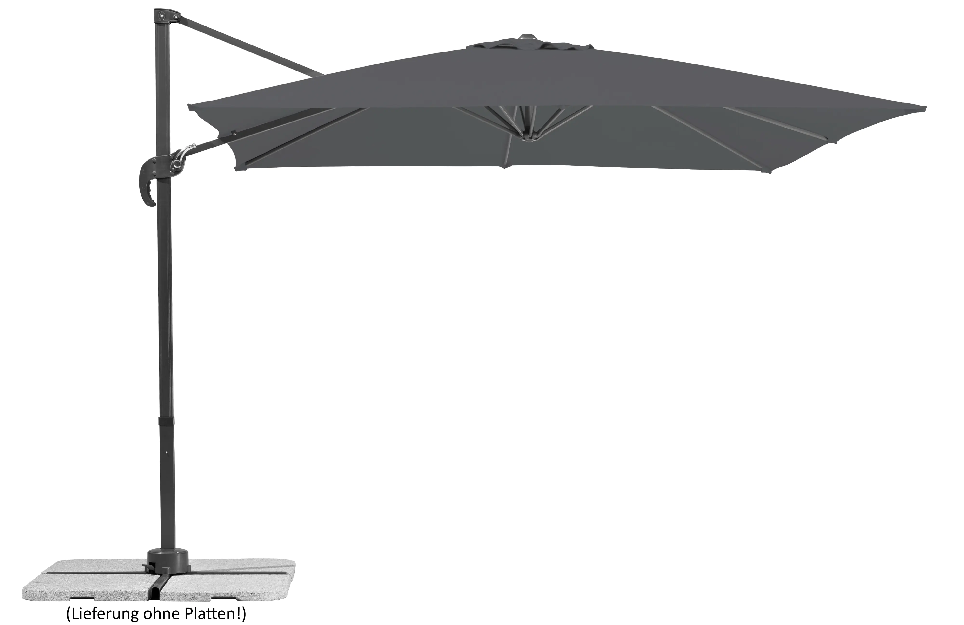 Schneider Ampelschirm Rhodos Junior anthrazit 270 x 270 cm inkl. Sonnenschirmhülle