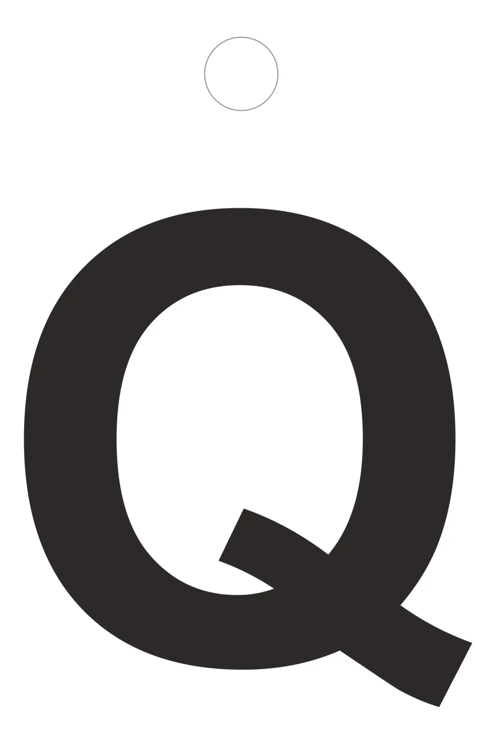Conmetall Aufkleber Buchstabe Q PVC 3,5 x 3,5 cm schwarz 