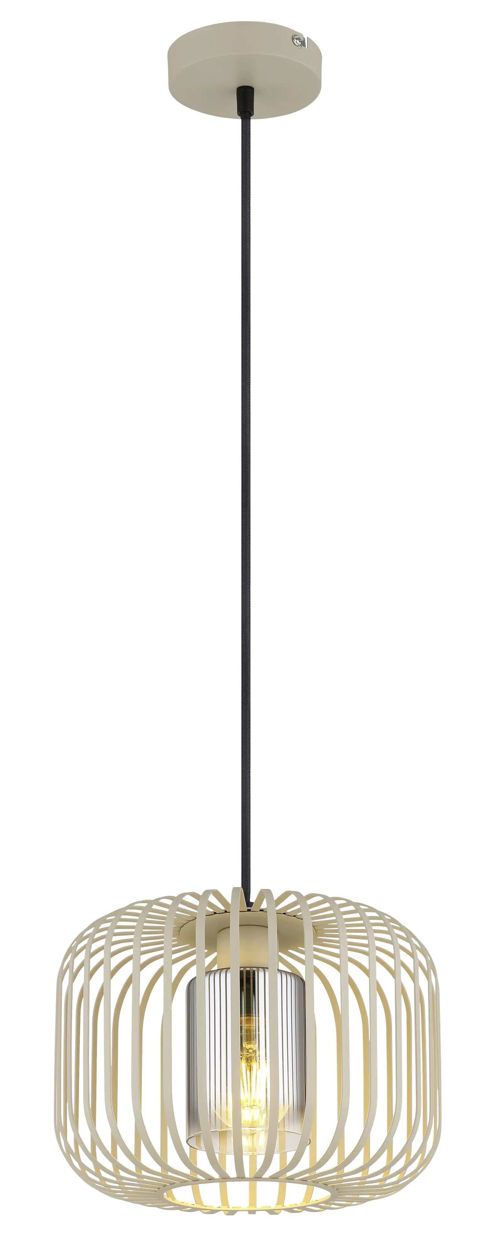 Globo Hängeleuchte Alfred Ø 28 x 120 cm sandfarben matt