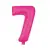 Folienballon Zahl 7 neon pink 85 cm 