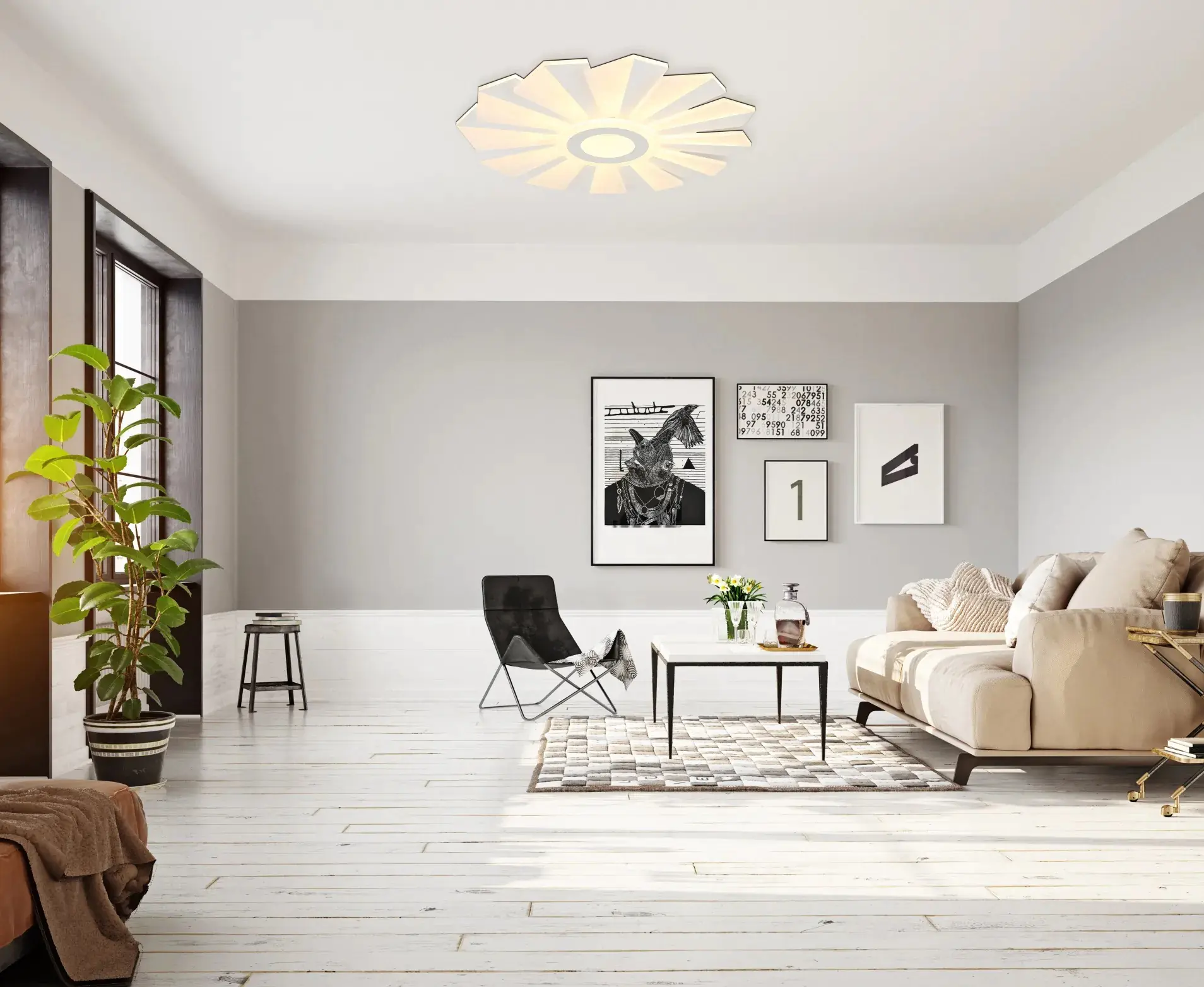 Globo LED Deckenleuchte Alwina