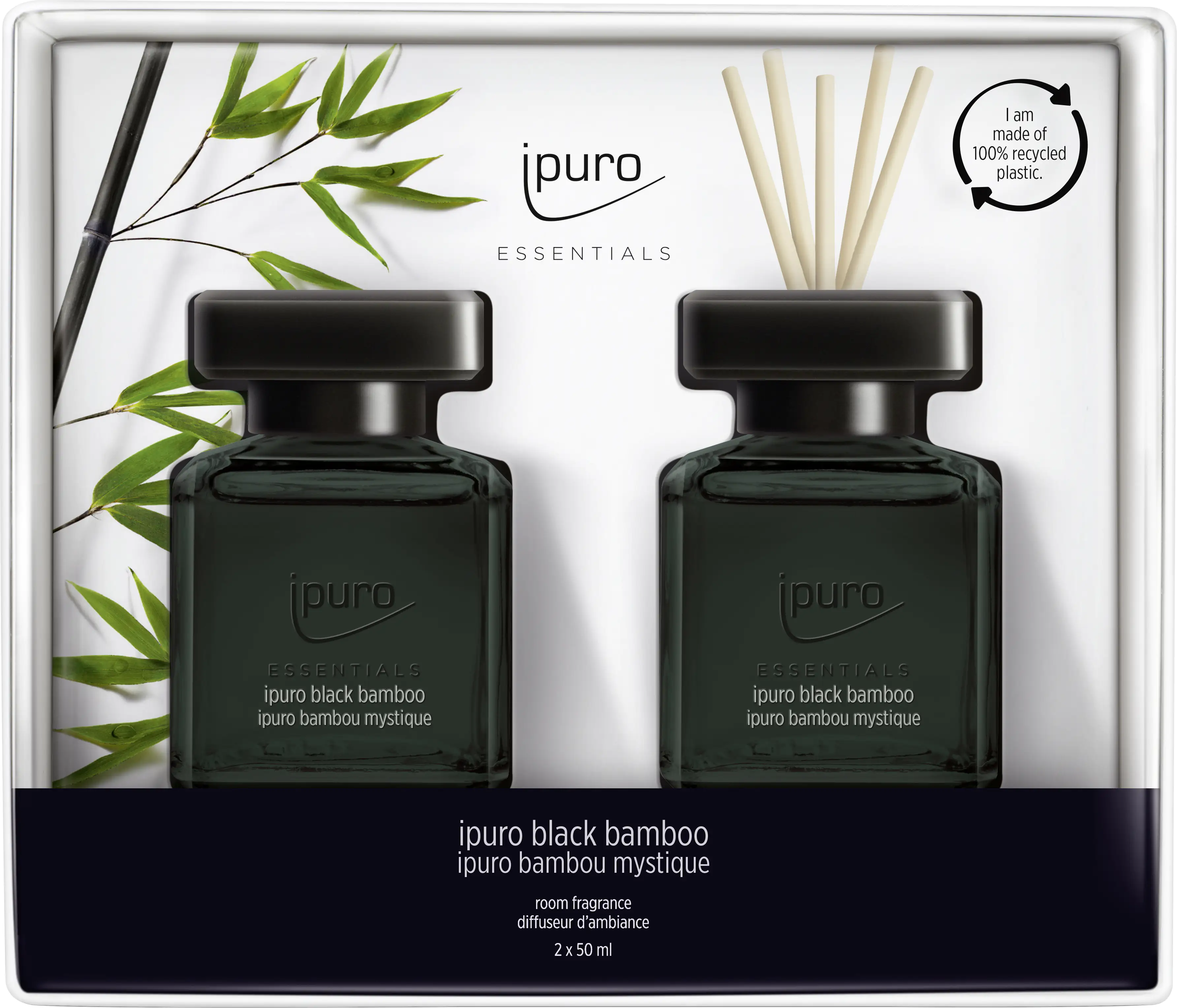 ipuro Raumduft Essentials Set Black Bamboo 2 x 50 ml