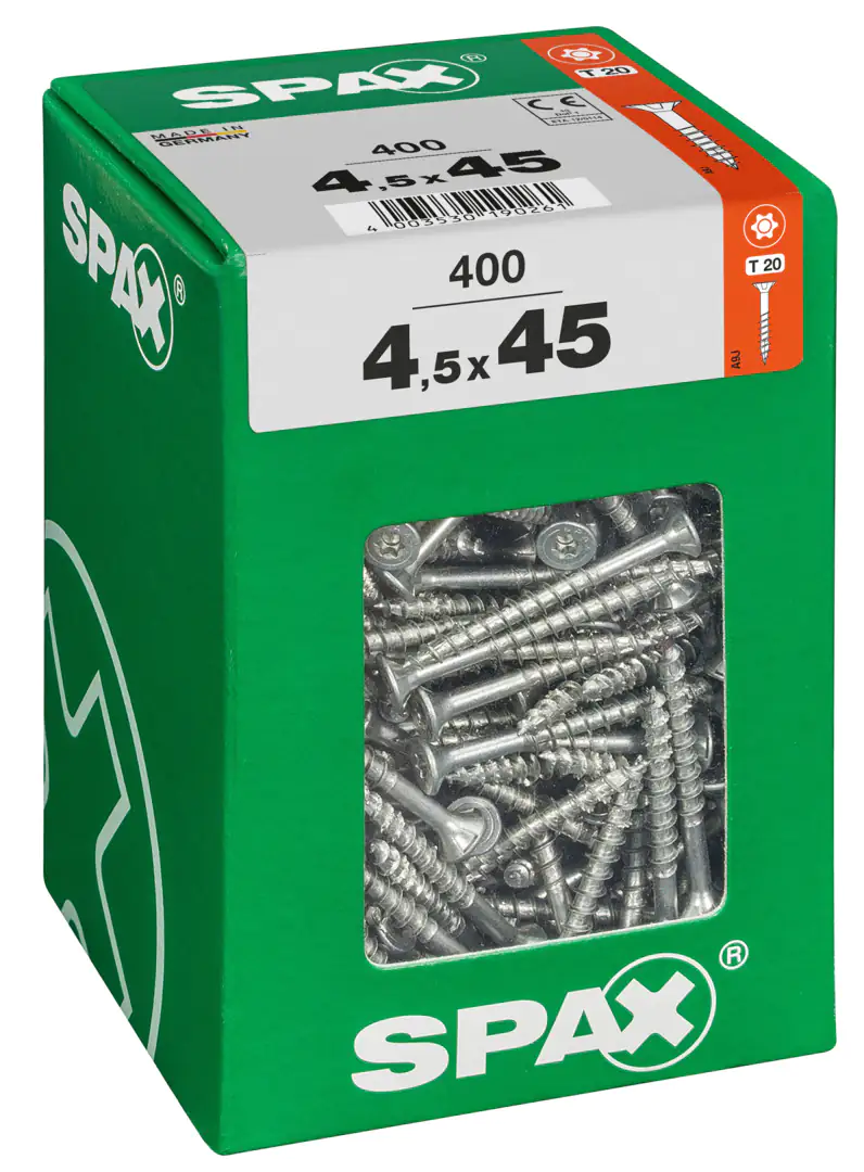 Spax Universalschrauben 4.5 x 45 mm TX 20 - 400 Stk.