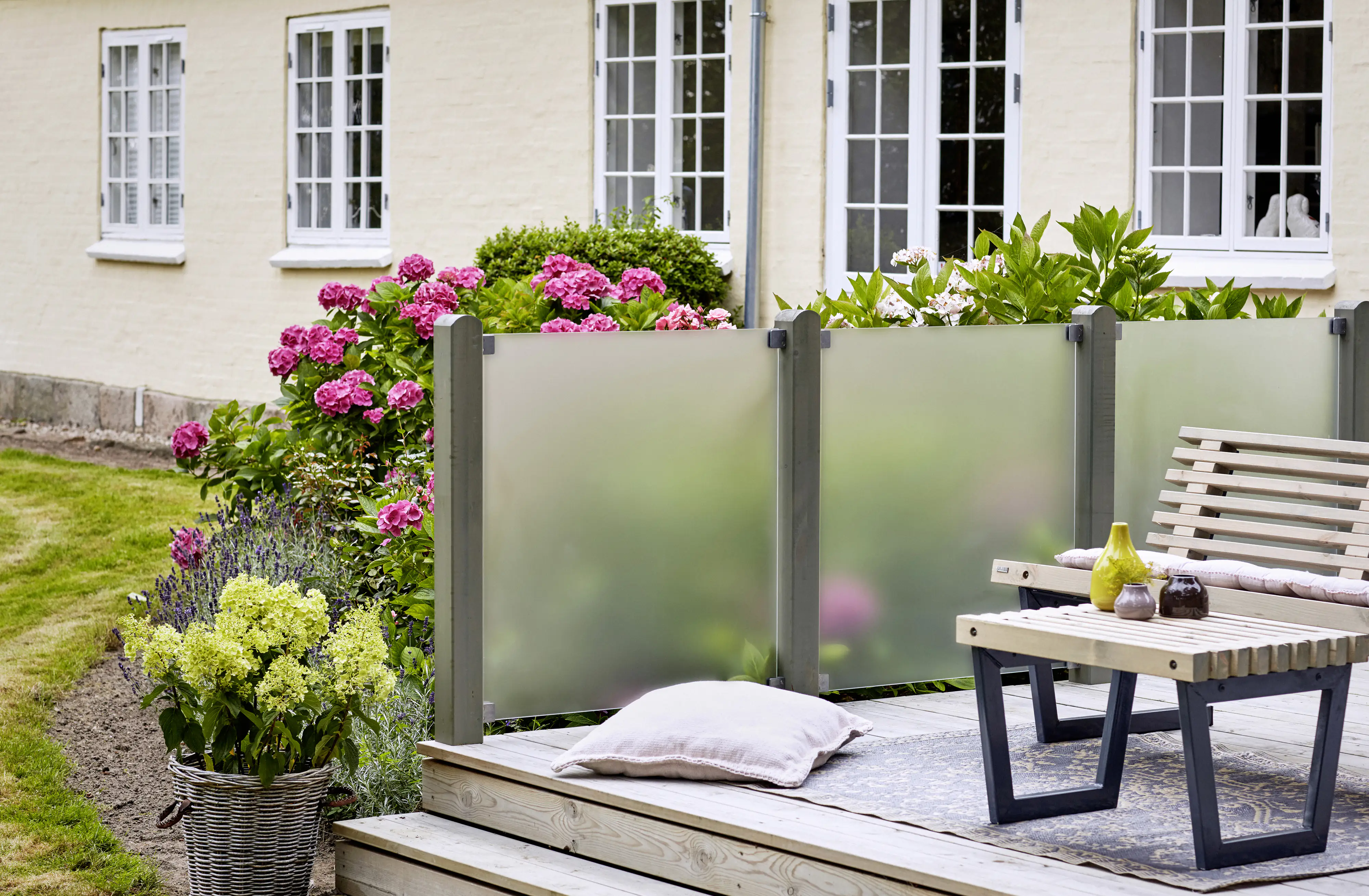 Plus Glaszaun 90 x 91 cm mattes Glas gehärtetes 6 mm Glas