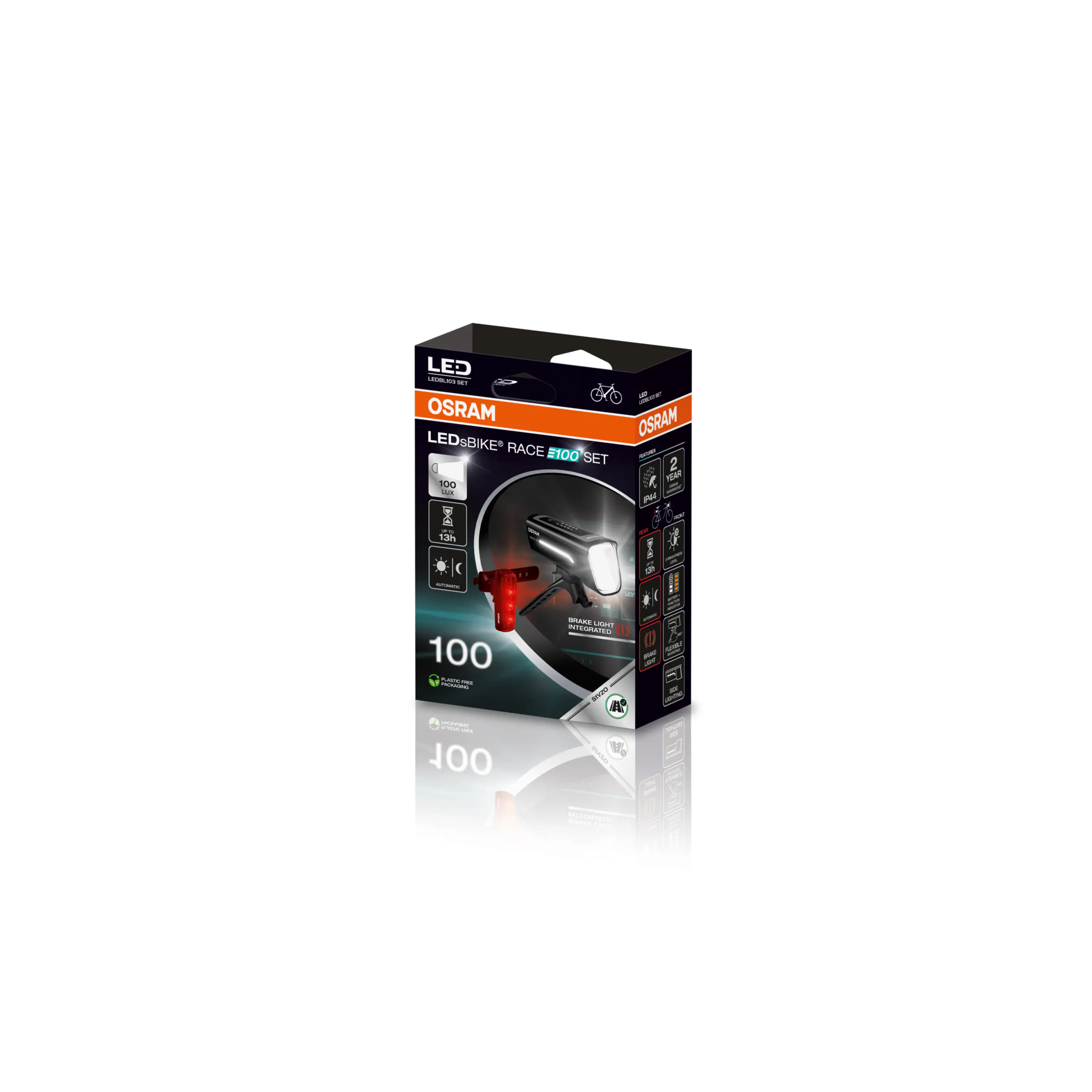 Osram LED-Fahrradlicht-Set Race 100 wiederaufladbar