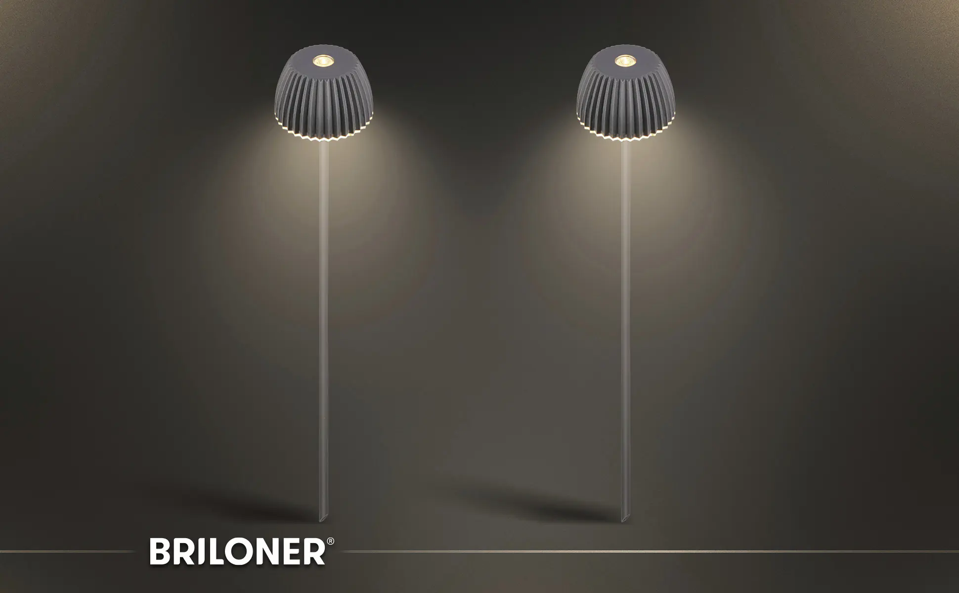 Briloner LED-Gartenleuchte Spießleuchte Riffle anthrazit dimmbar 