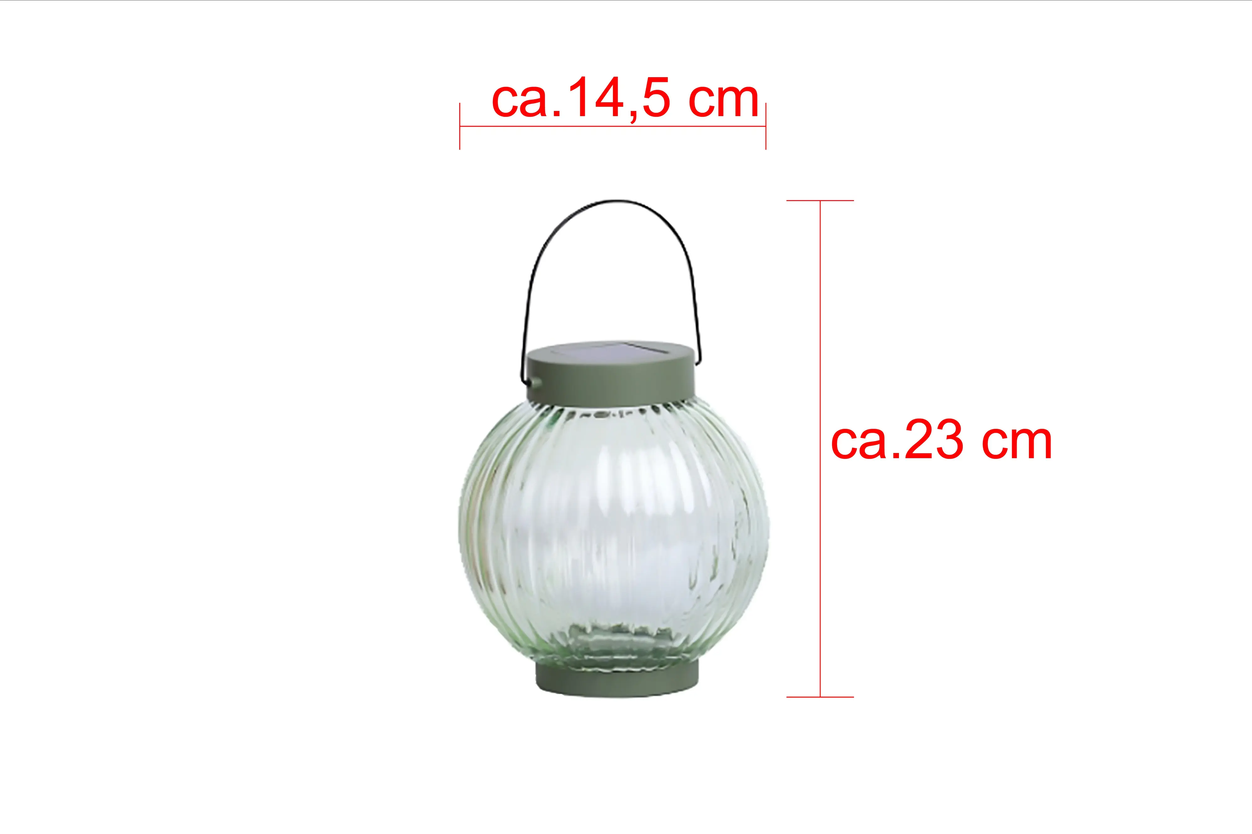 Dapo LED Solarleuchte Laterne Glas warmweiß