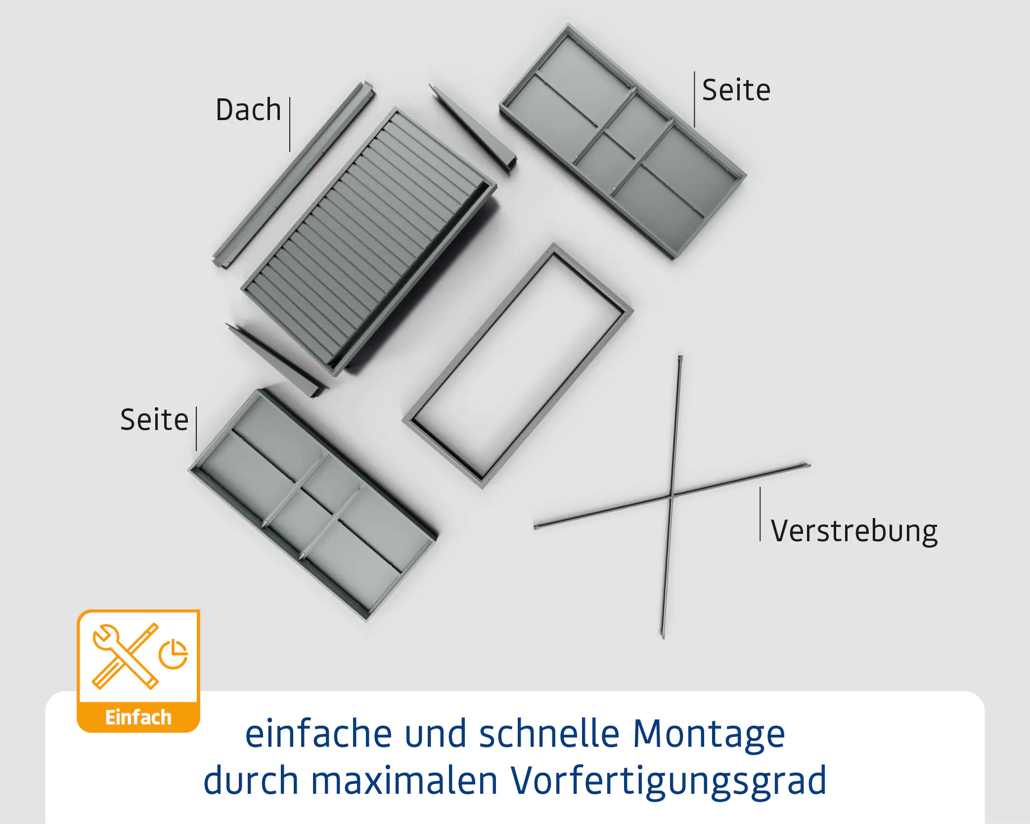 Ecostar Kaminholzregal Elegant-V Typ 2, anthrazitgrau, mit Verstrebung