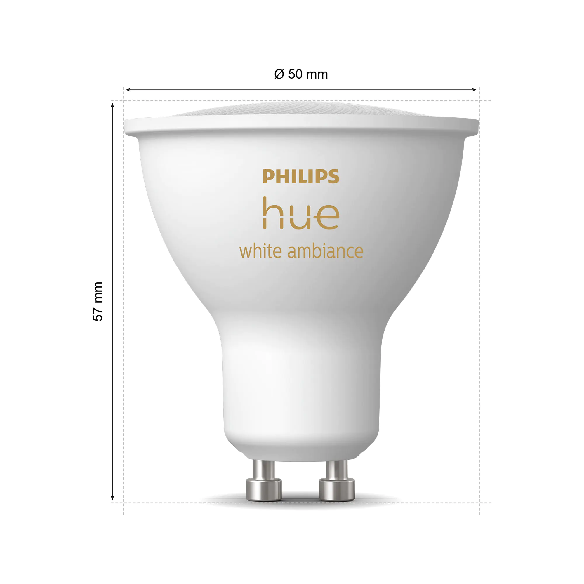 Philips Hue LED-Leuchtmittel Spot GU10 4,2W neutralweiß smart 