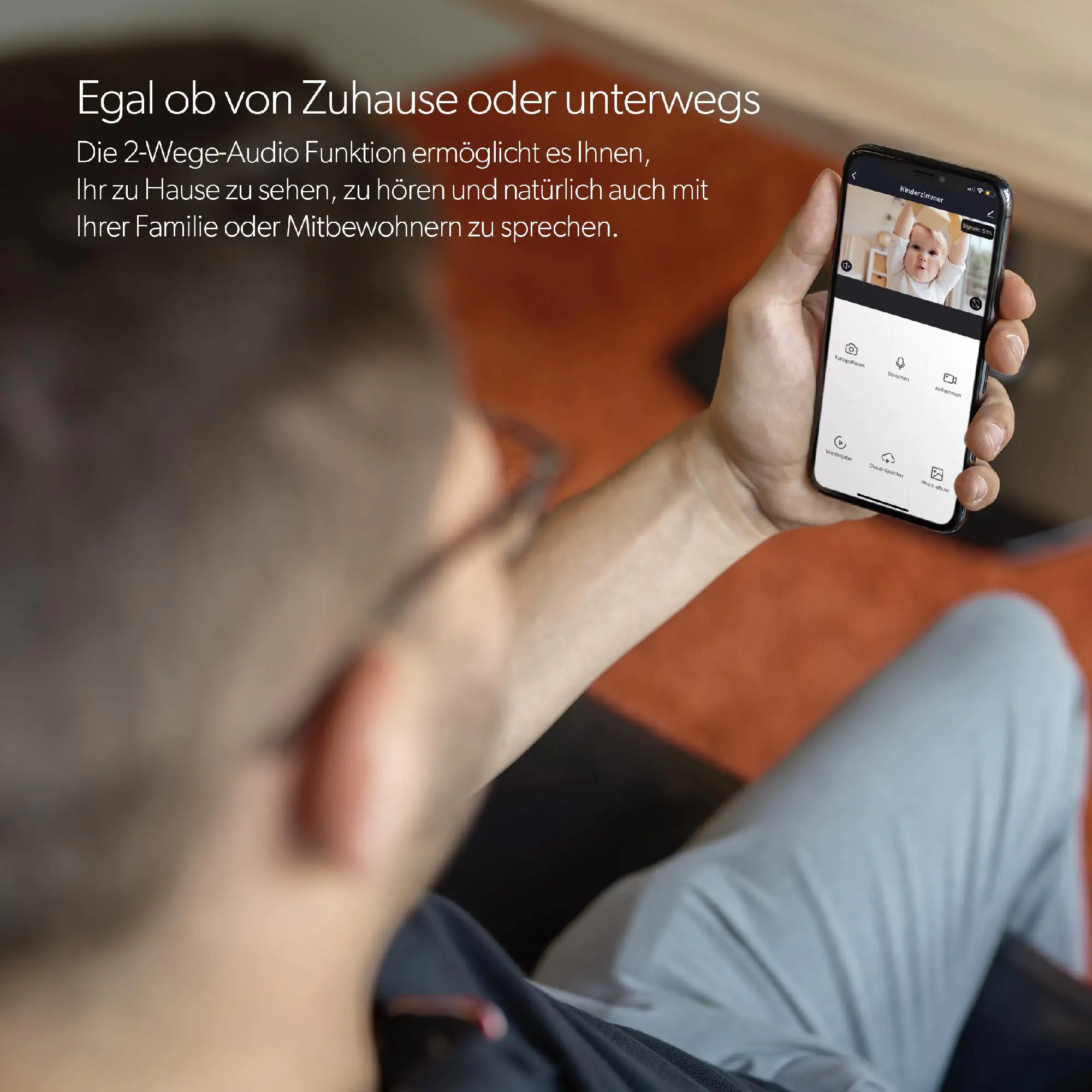 WIFI Kamera mit Bewegungssensor Indoor weiß