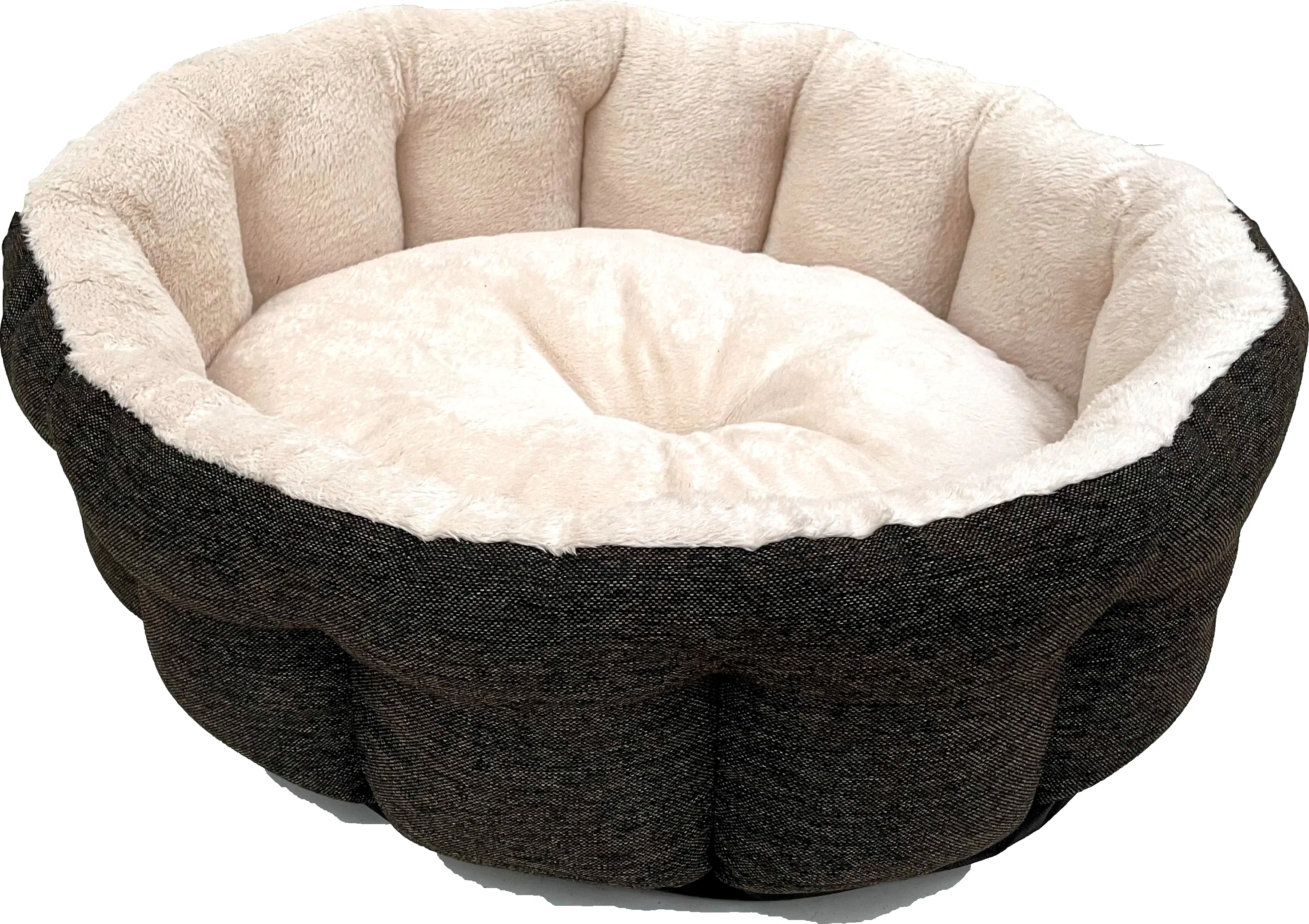 Lebon Hundebett Wilma 75 x 65 cm braun/weiß