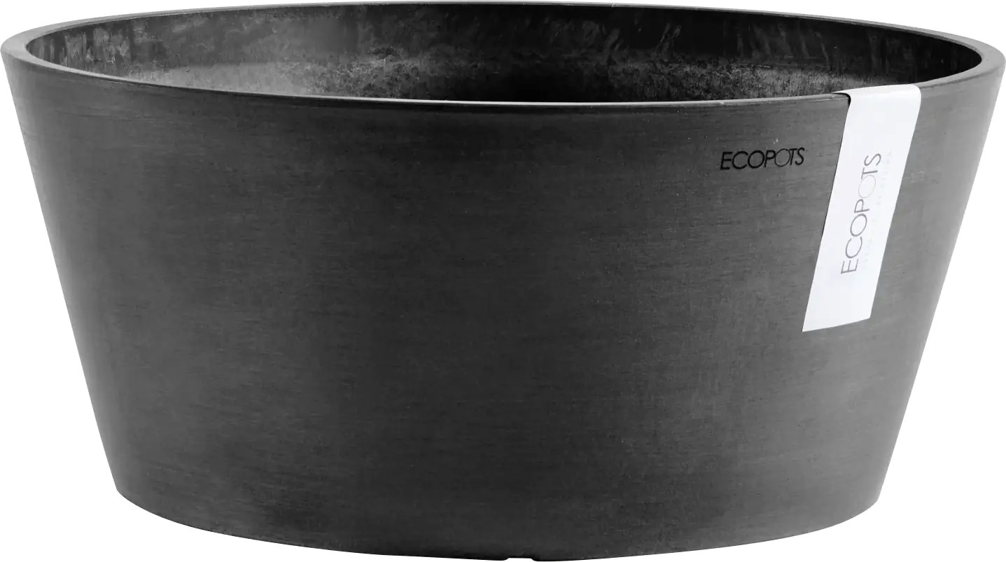 Ecopots Pflanztopf Frankfurt Ø 30,6 x 15 cm dunkelgrau