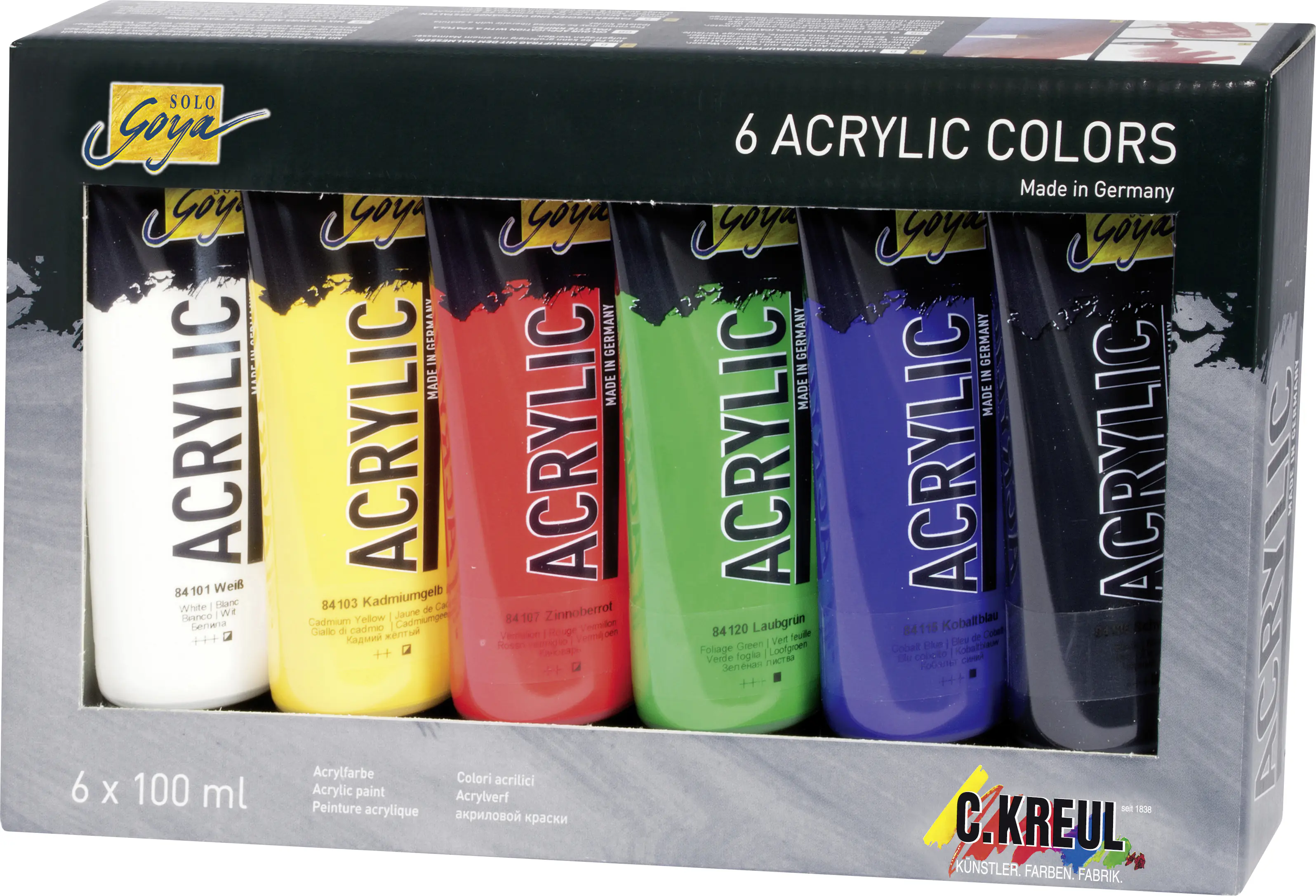Kreul Solo Goya Acrylic Tuben 6er Set x 100 ml