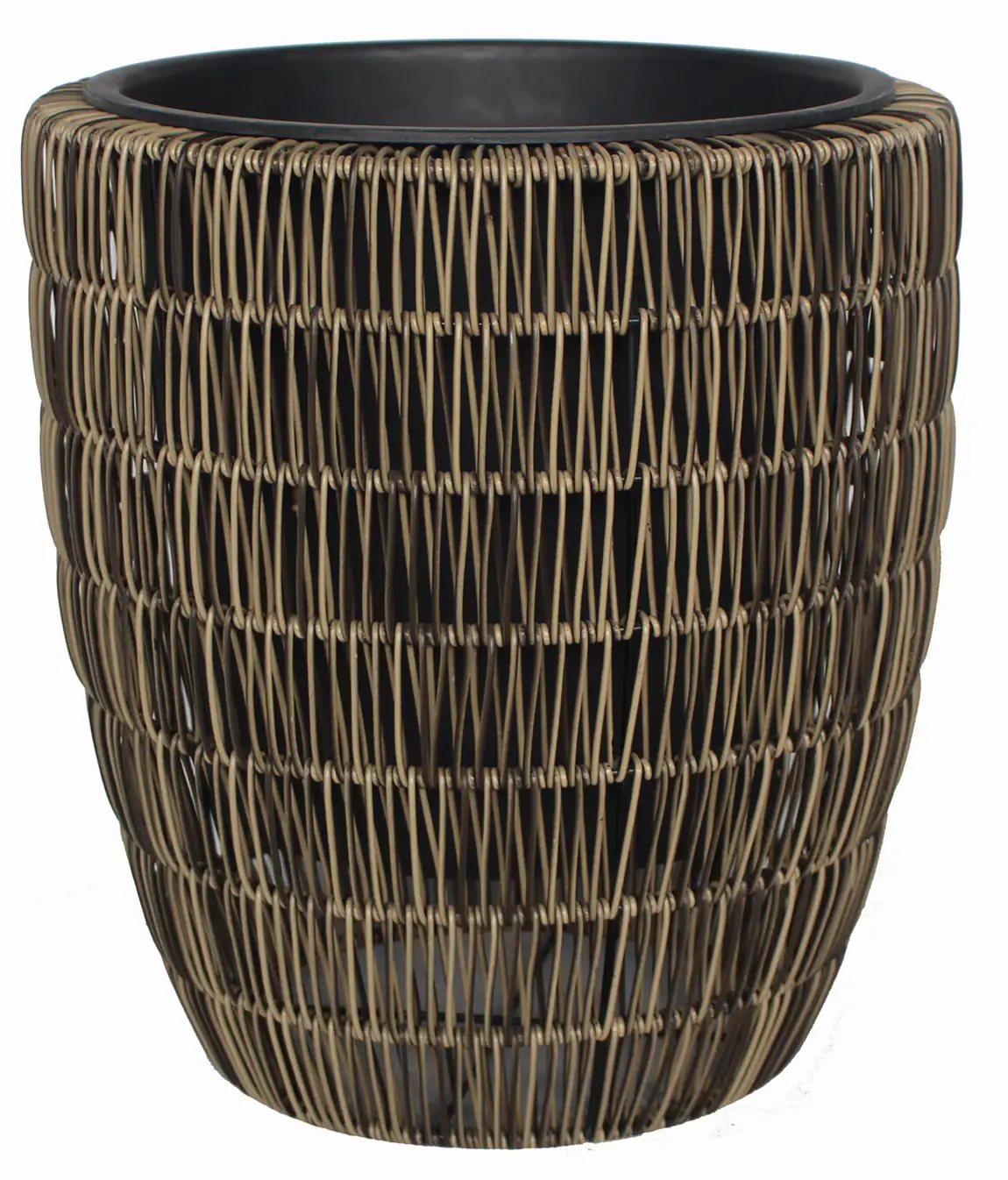 TrendLine Polyrattan Pflanztopf Ø38x42cm mit Einsatz