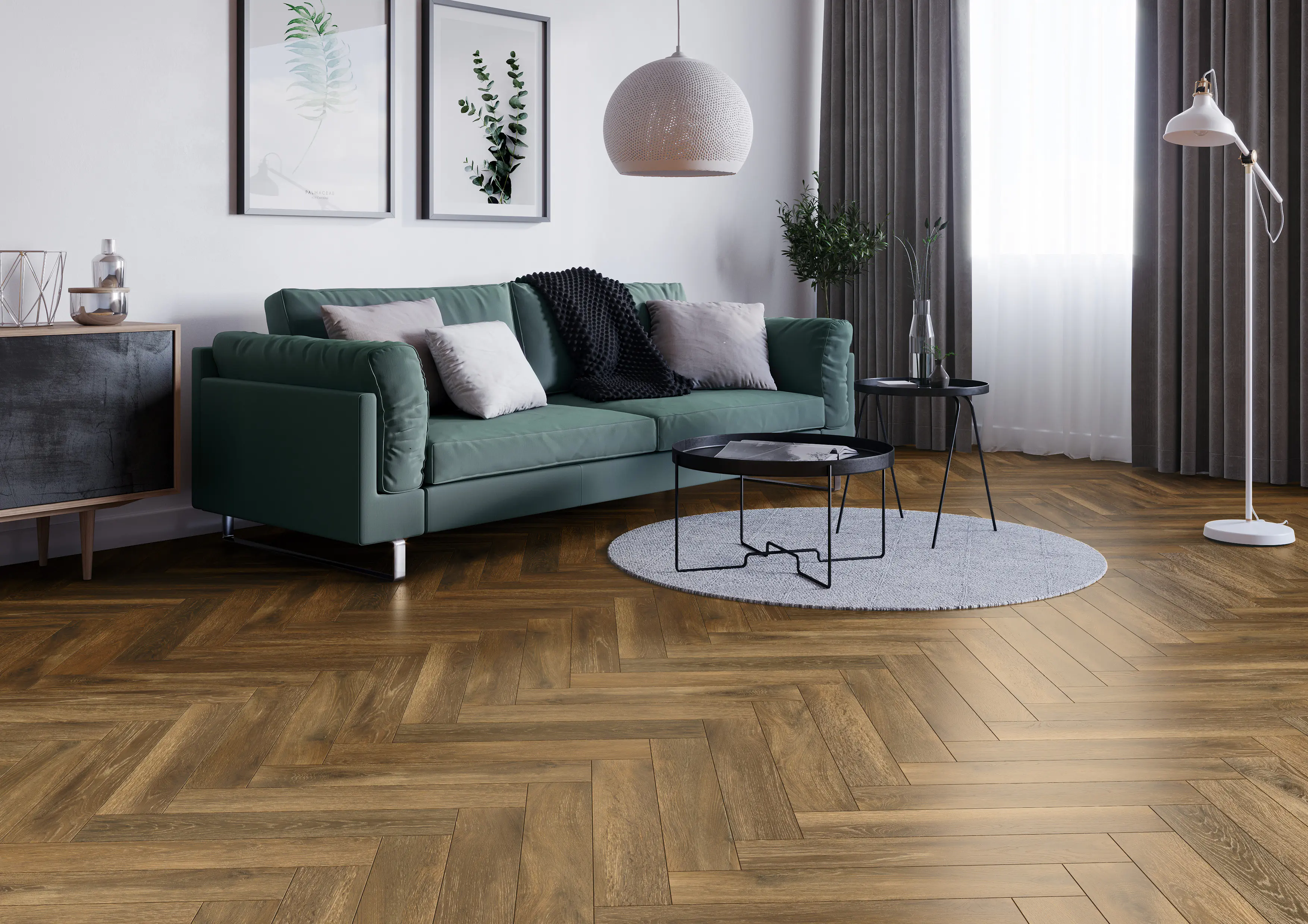 Bodenfliese Feinsteinzeug Tramonto Bianco 60 x 11 cm holzoptik marrone