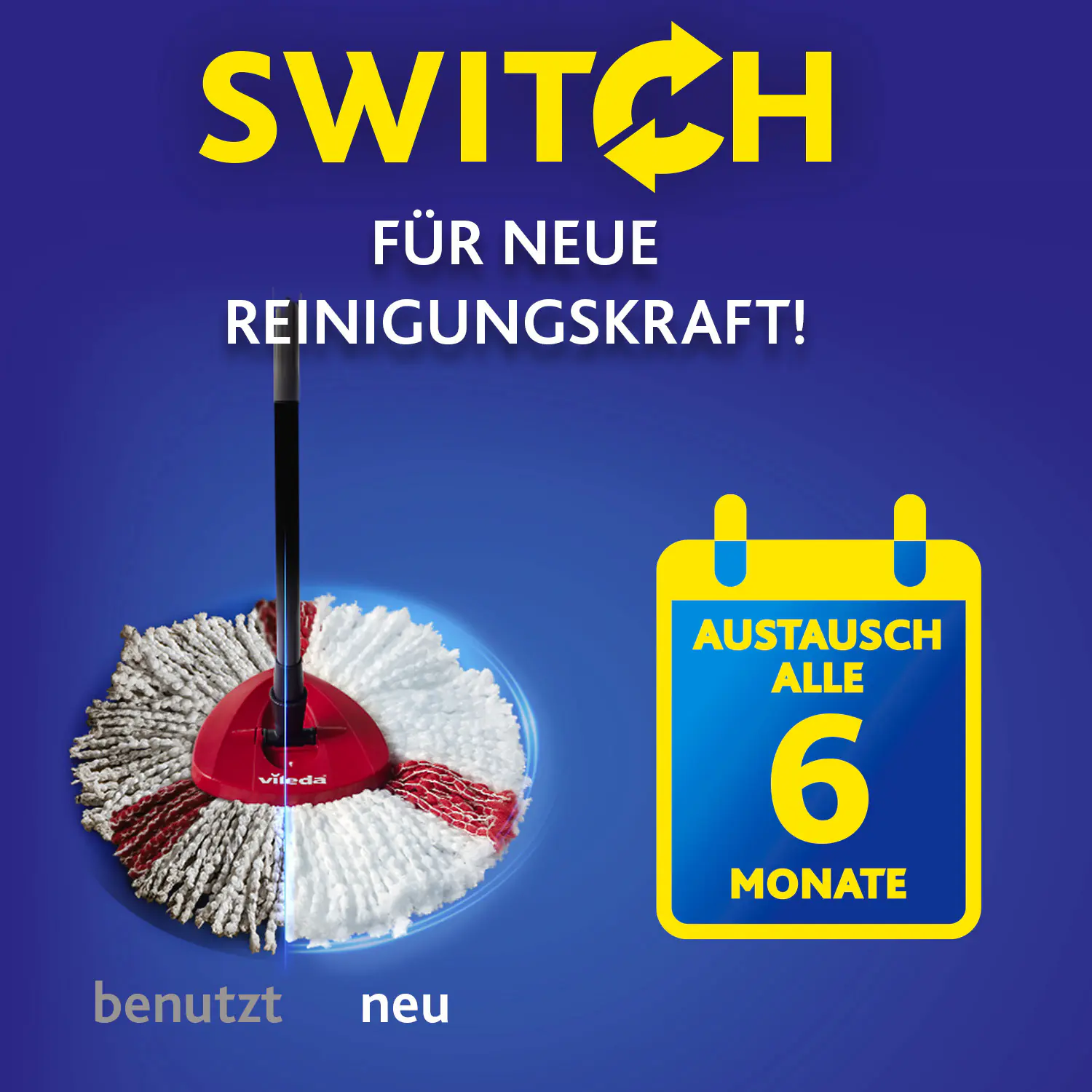 Vileda Ersatzkopf für Wischmop Turbo