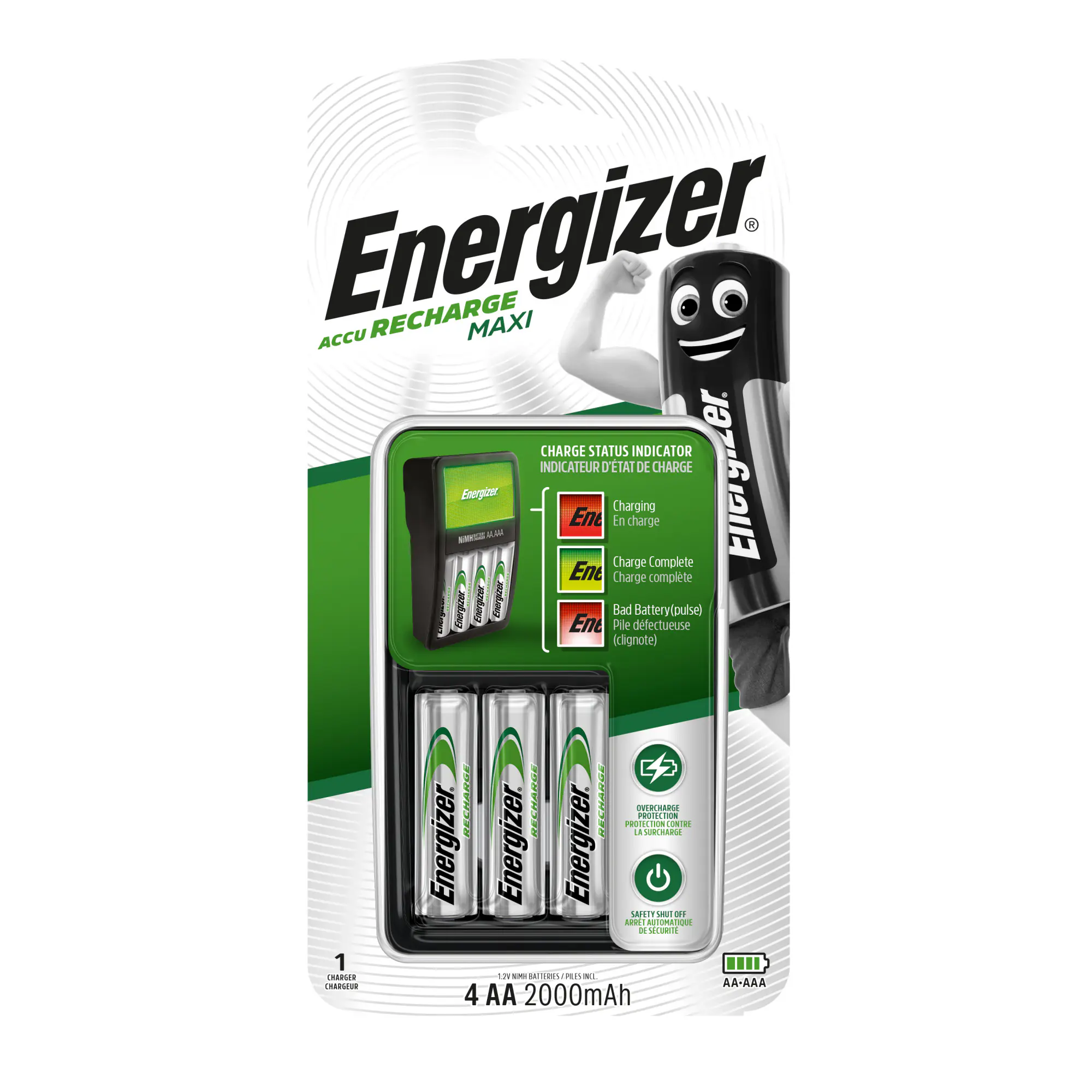 Energizer Maxi Charger inkl. 4-Mignon AA