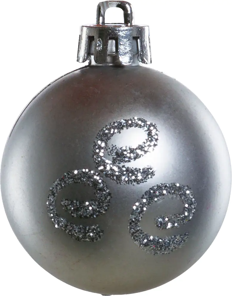 TrendLine Weihnachtskugeln bruchfest, langlebig Ø 4 cm silber 12 Stück