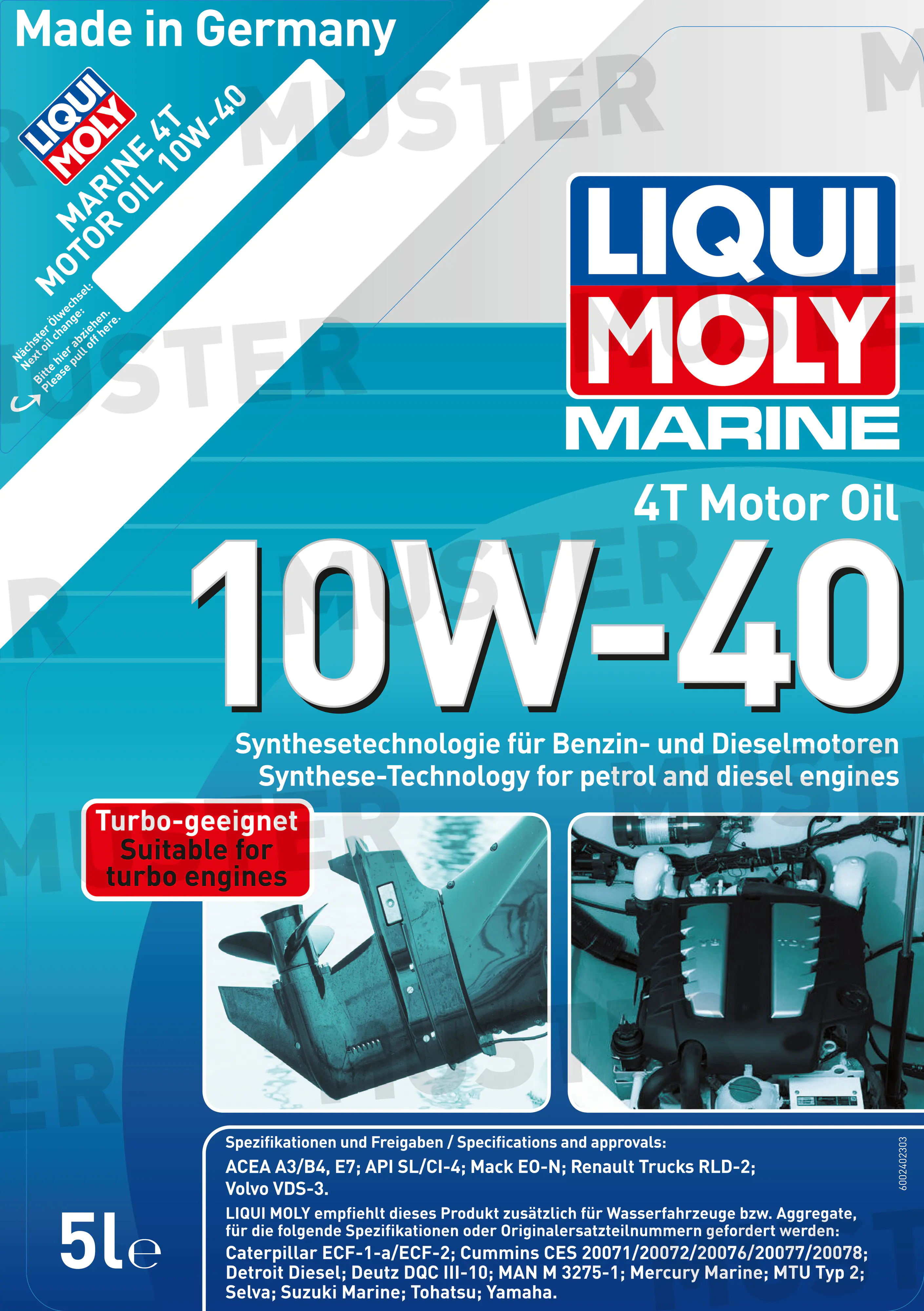 Liqui Moly 4-Takt Marine Motoröl 10W-40 5 L
