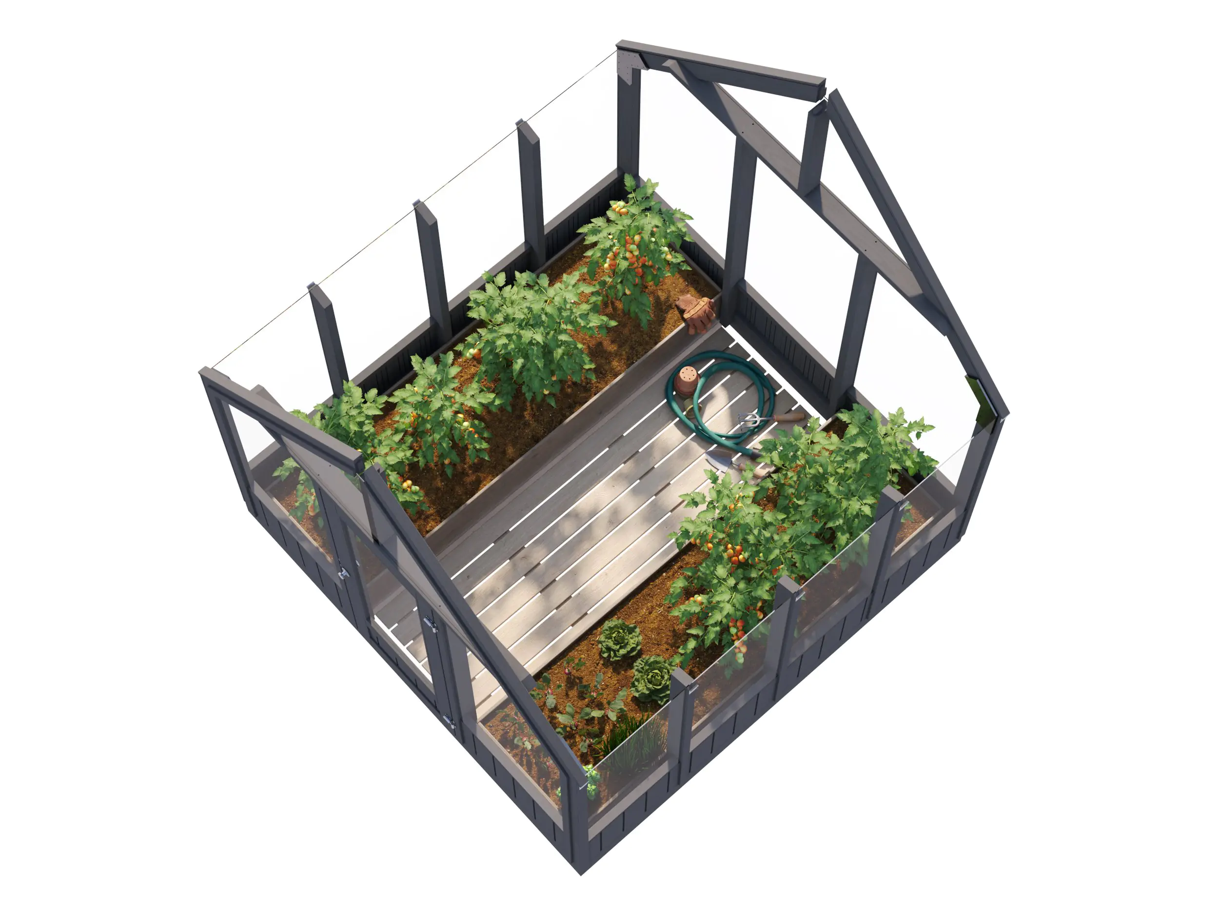 Palmako Gewächshaus Emilia 240 x 244 cm 5,4 m² 4 mm Glas 