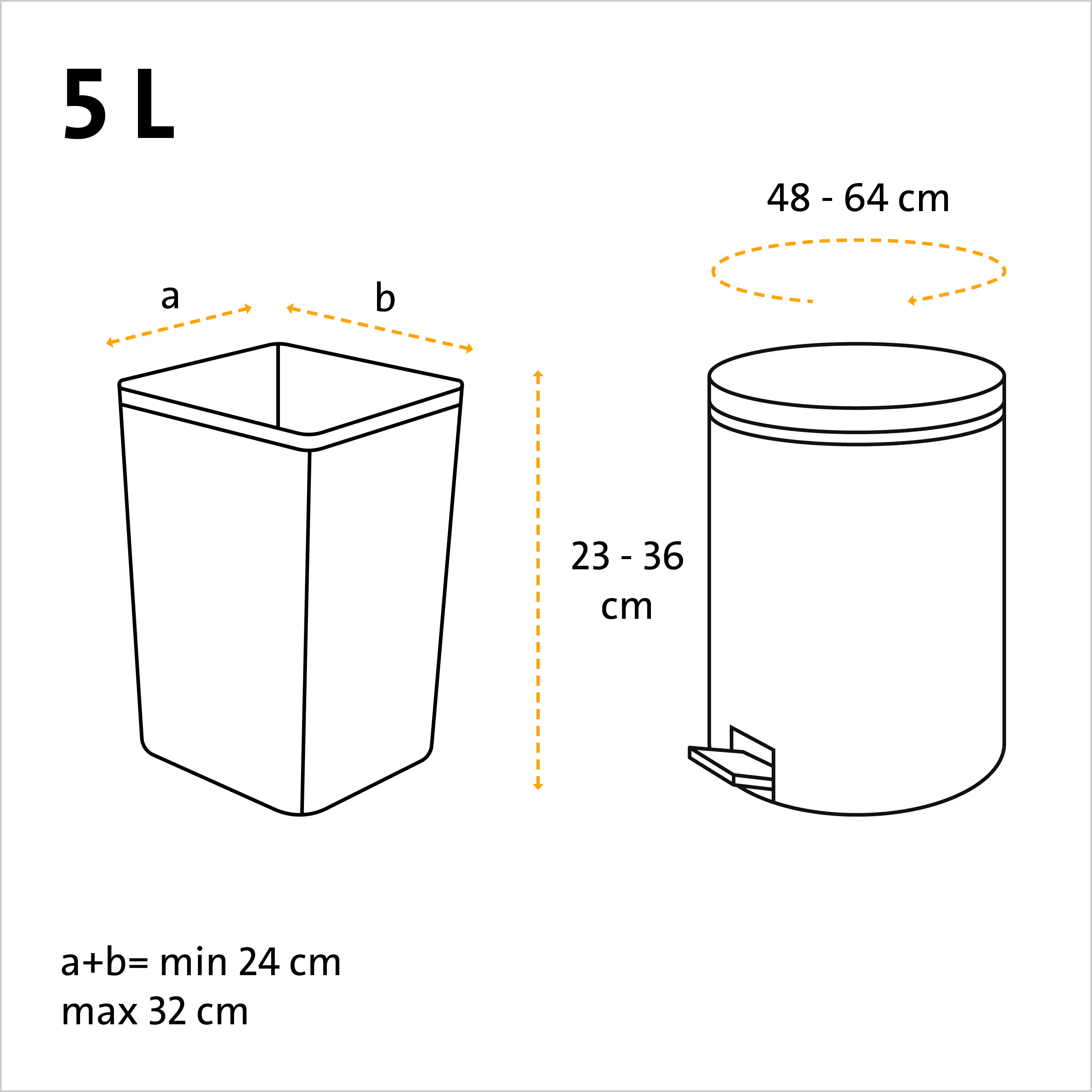 Swirl® Müllbeutel mit Tragegriff Reißfest & Dicht 5 L 35 Stück
