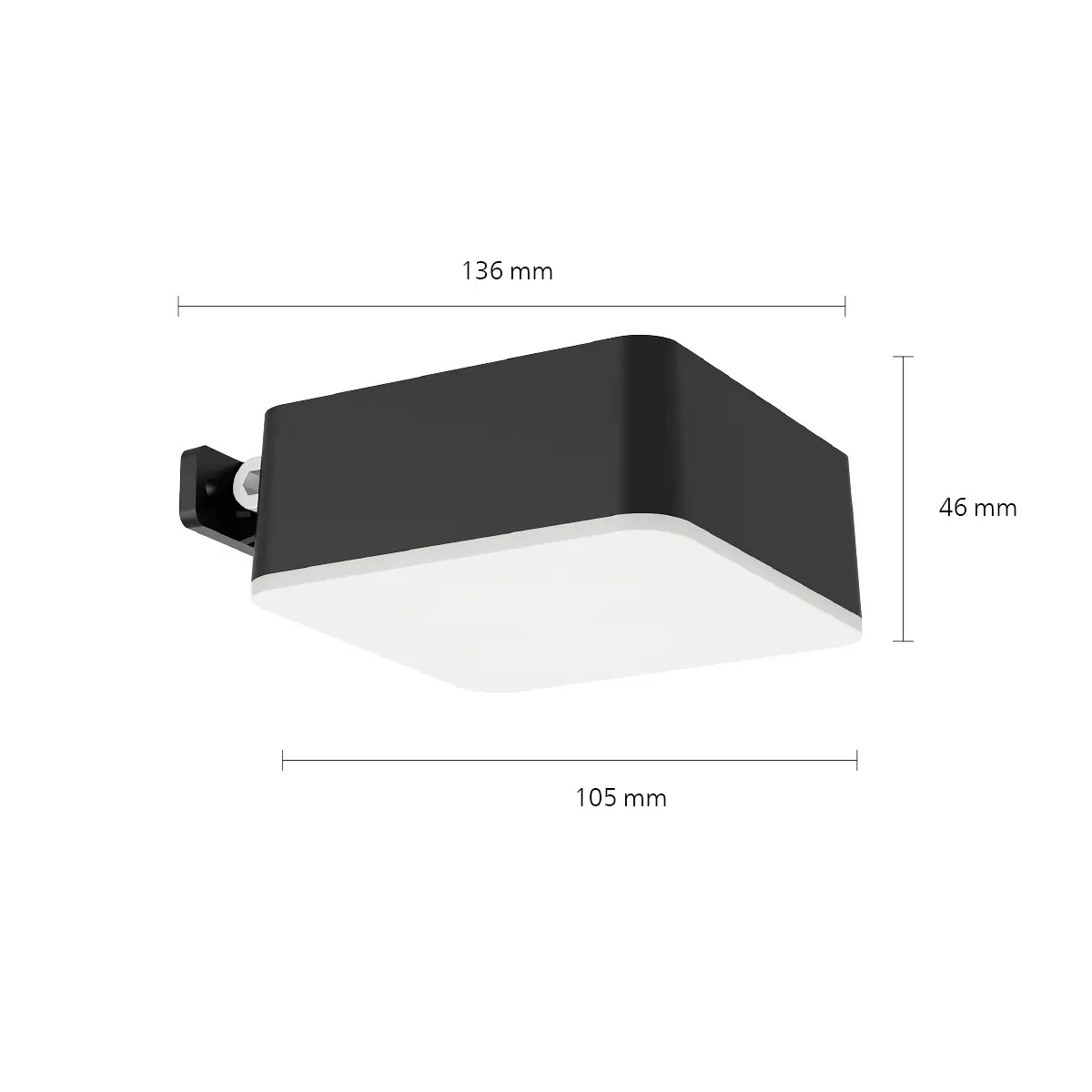 Solar Wandleuchte Vynce 14 x 11,7 x 5,4 cm schwarz