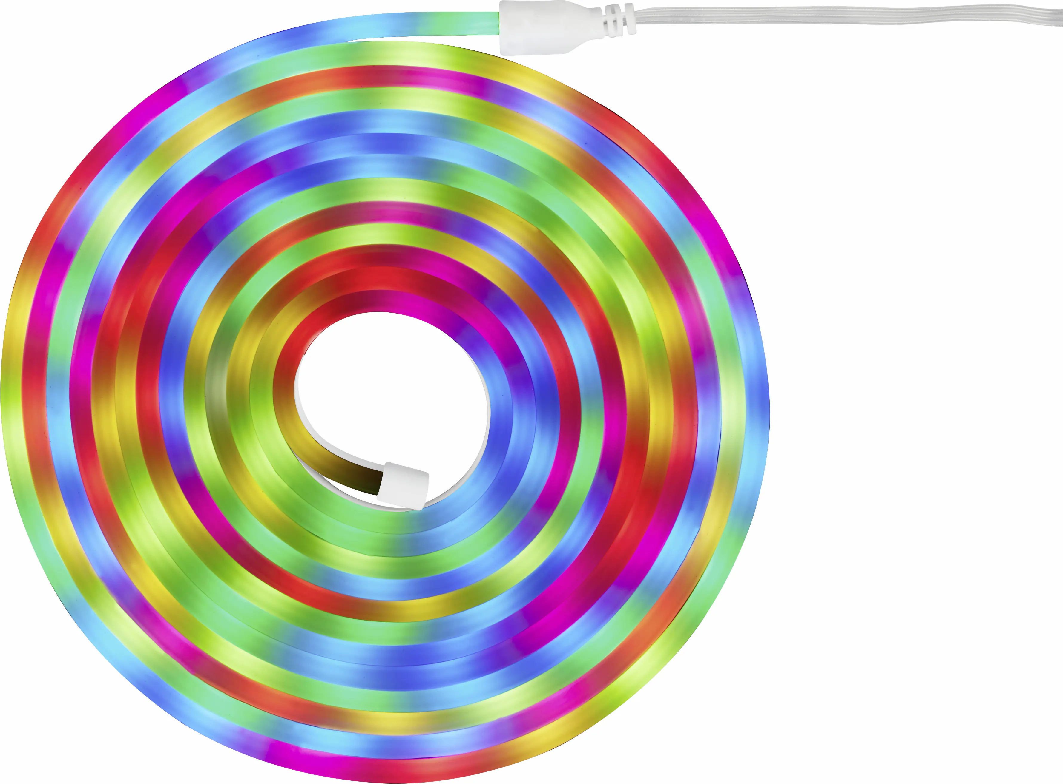 Briloner LED-Streifen Neon RGB mit Musiksensor 5 m dimmbar weiß