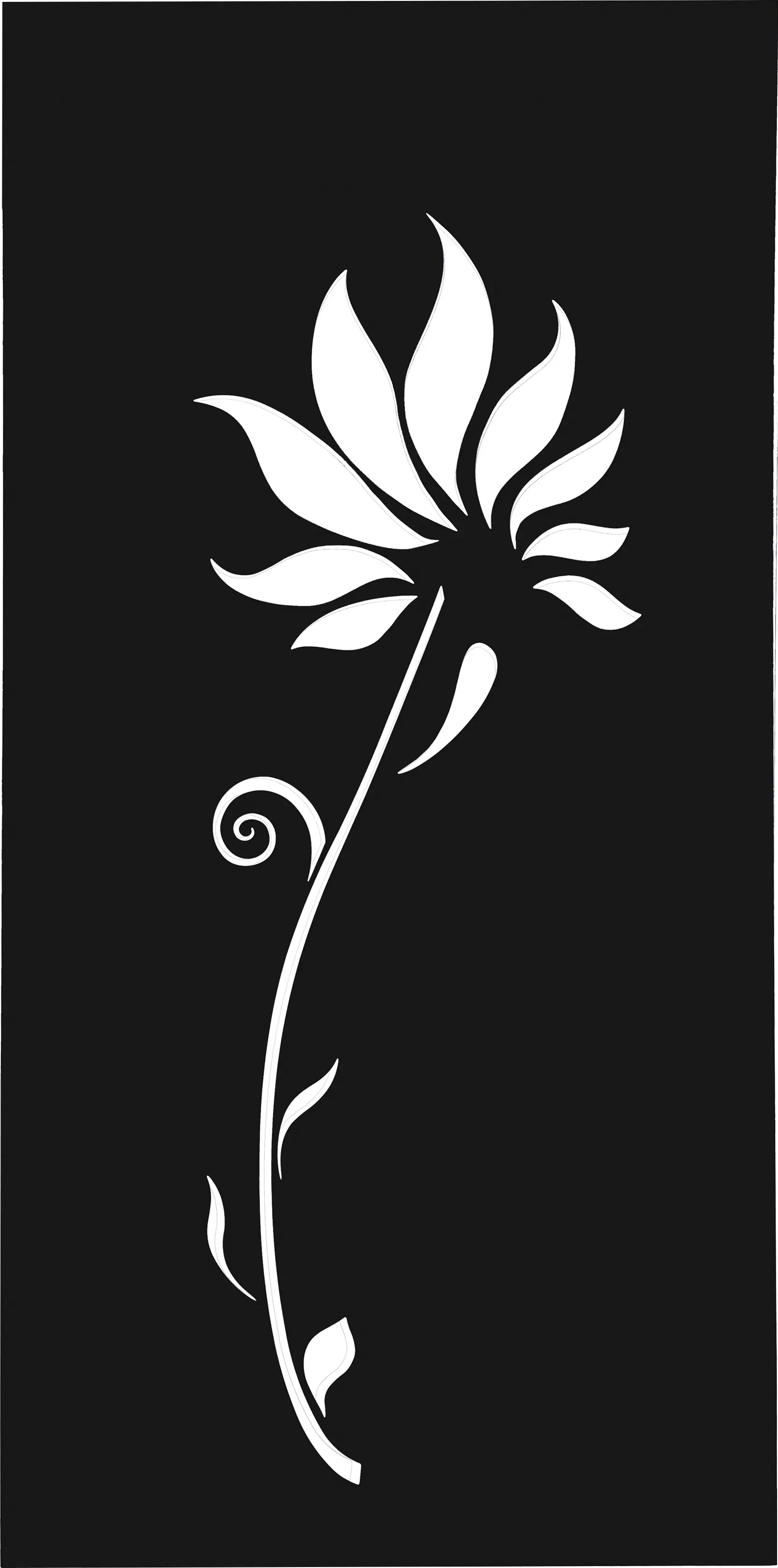 Floraworld Sichtschutz Garten Dekor Lilie 178 x 90 cm anthrazit