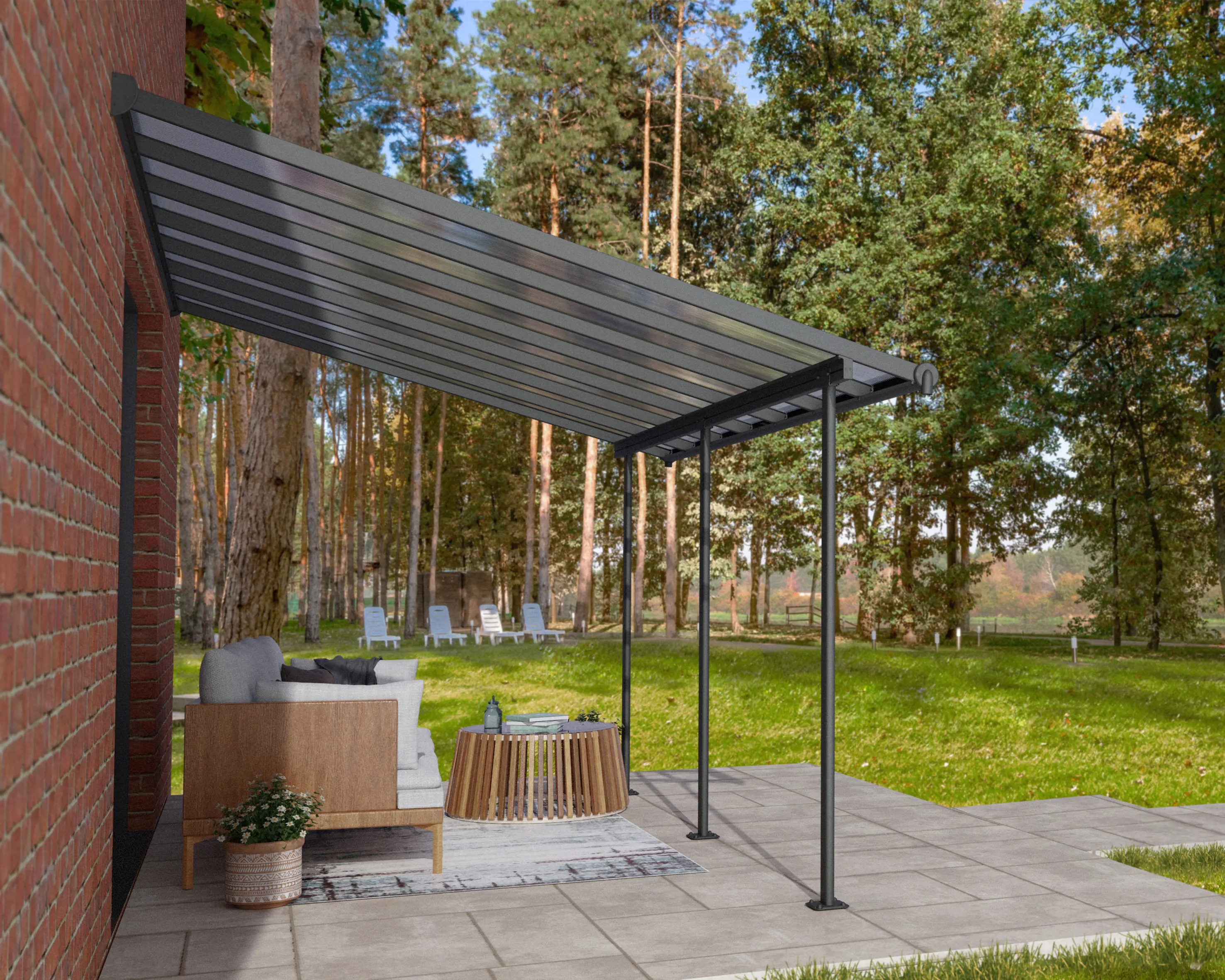 Canopia Terrassenüberdachung Sierra  434 x 295 cm anthrazit