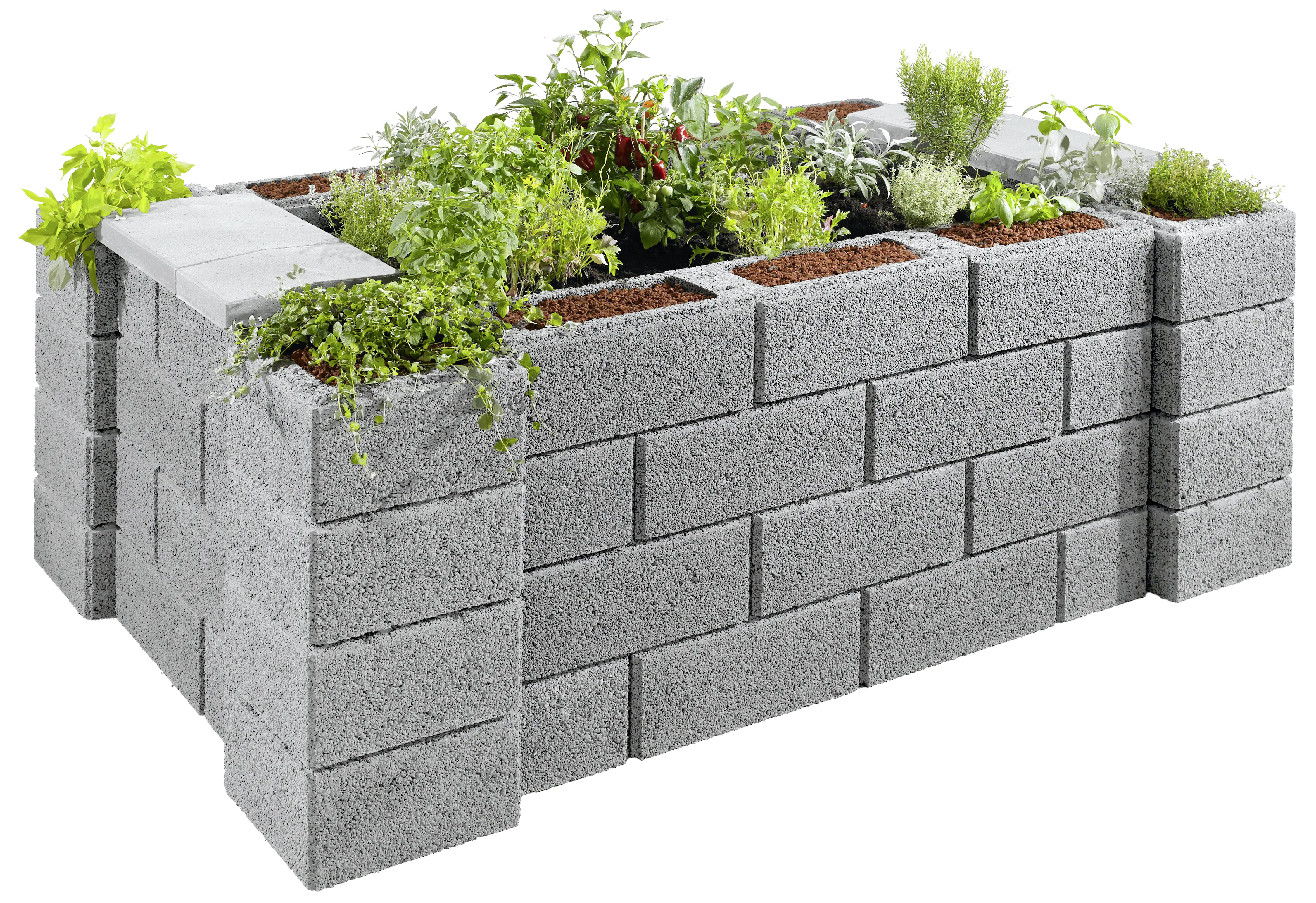Kann Hochbeet-Set 6 Garten 230 x 150 x 85 cm grau