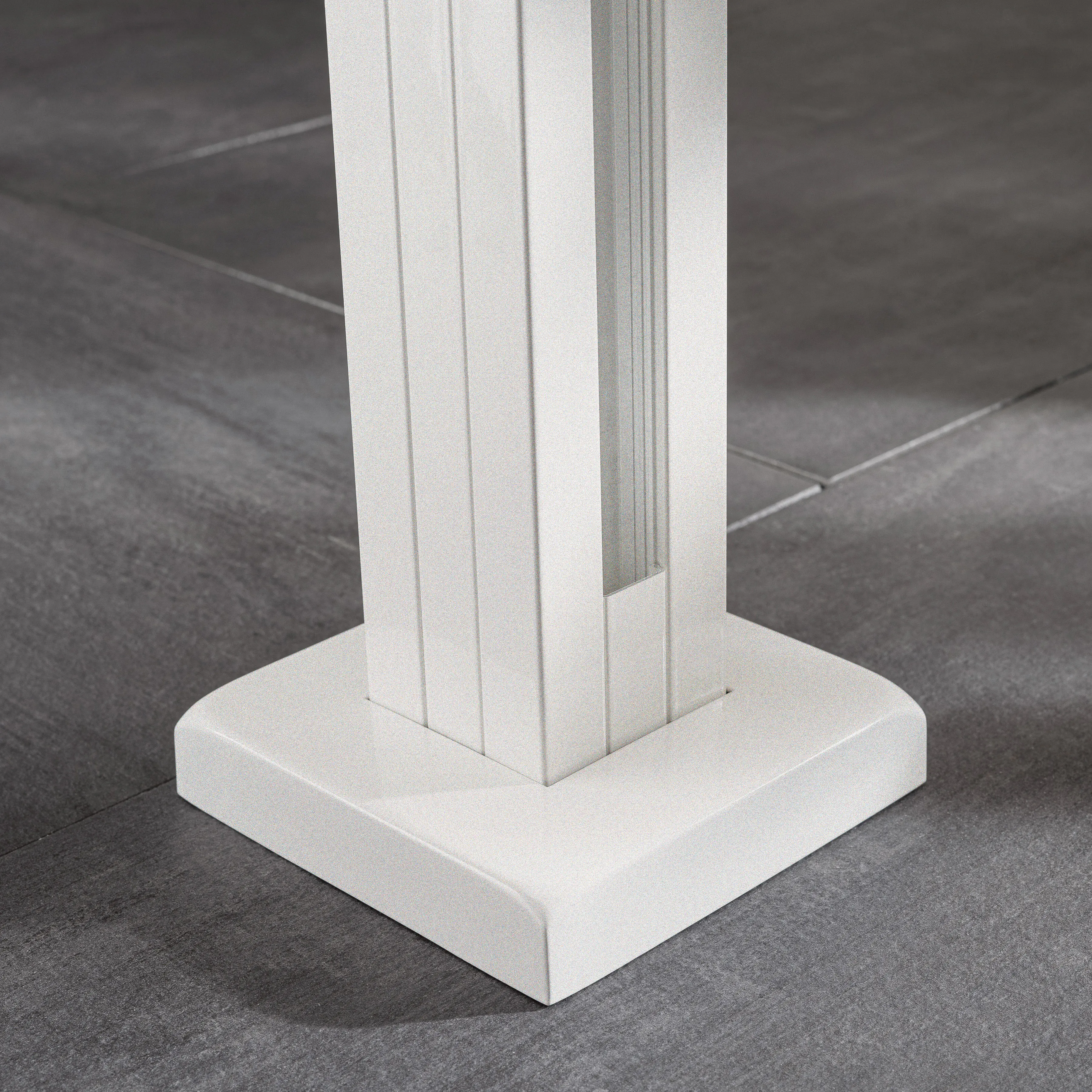 Ambiente Glaszaun Erweiterungsset Klarglas 187 x 55,7 cm weiß