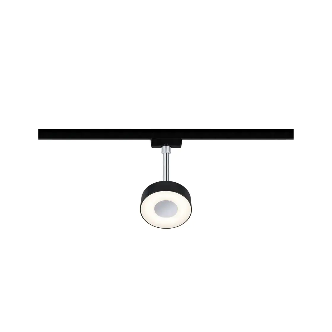 Paulmann URail LED Einzelspot Circle schwarz matt chrom 9,8 cm 5 W