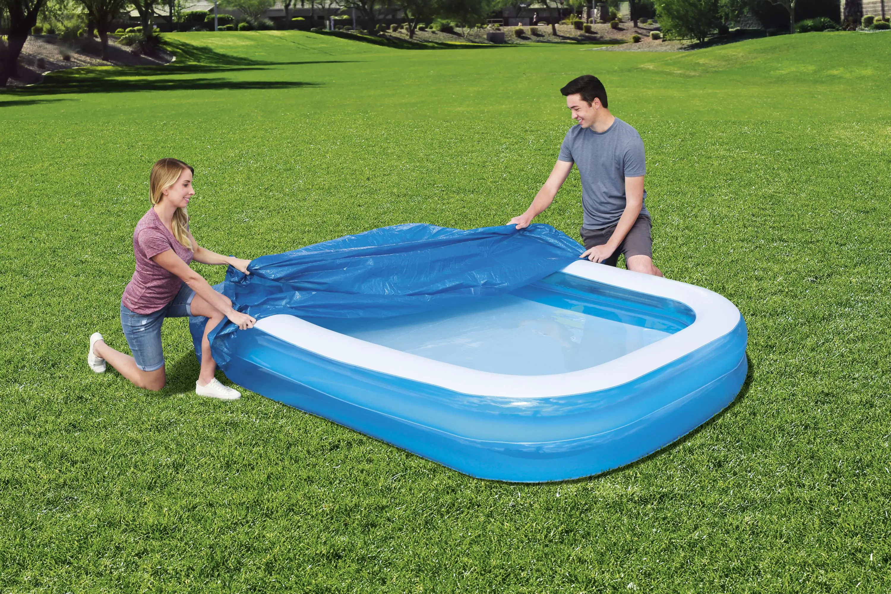 Bestway Flowclear Abdeckplane für Family-Pools 262 x 175 x 51 cm