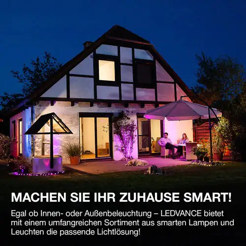 Ledvance Kameraleuchte Smart+ WiFi Wall Round Cam 15 W, 950 lm, 3000K, Sensor, Audio, IP44