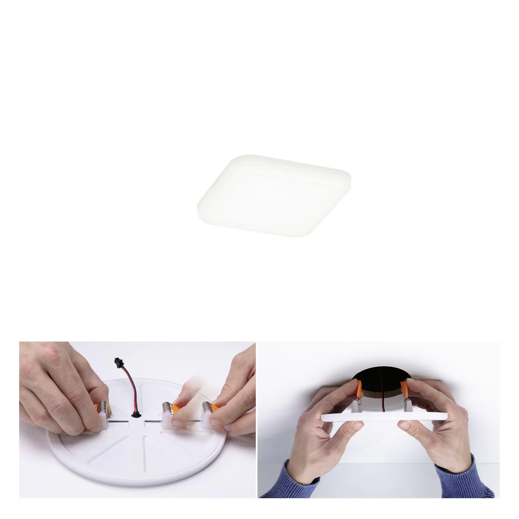 Paulmann Einbauleuchte LED Veluna Varifit eckig 7,5 cm 4,5 W satin