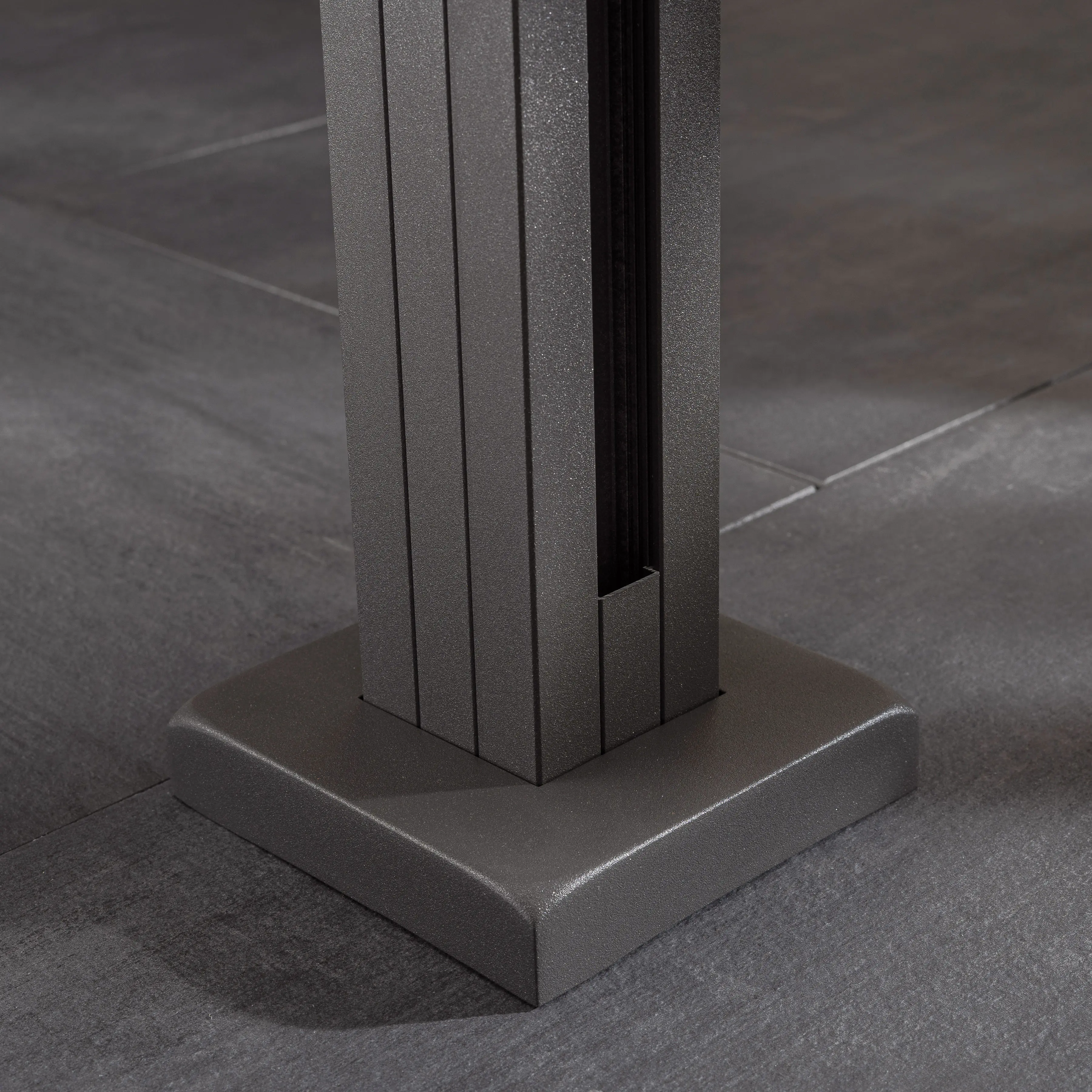 Ambiente Glaszaun Erweiterungsset Klarglas mit Siebdruck 187 x 55,7 cm grau