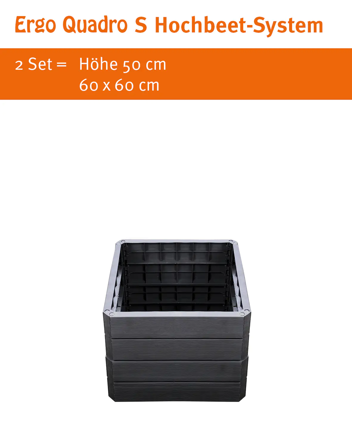 Garantia Hochbeet Ergo Quadro S 60 x 60 x 25 cm