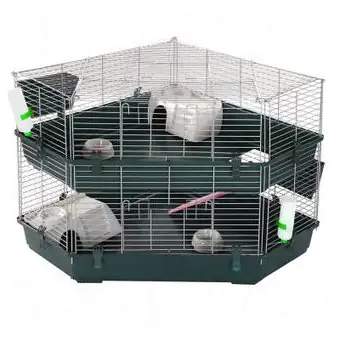 Ollesch Kleintierkäfig RB 100CC-D silber-anthrazit 141x100x86 cm