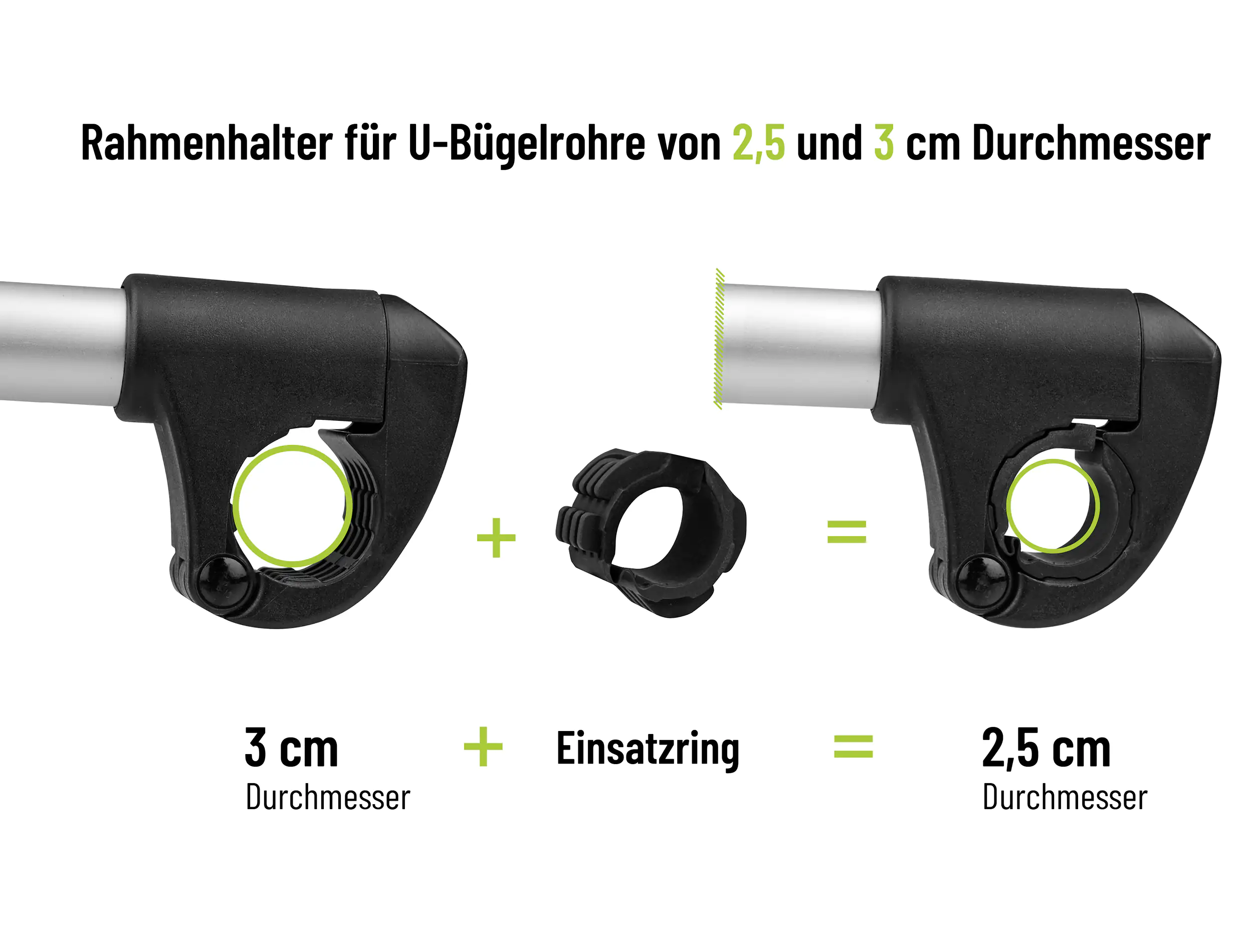 EUFAB Strap Rahmenhalter Fahrrad lang 32cm Ø 25 + 30 mm