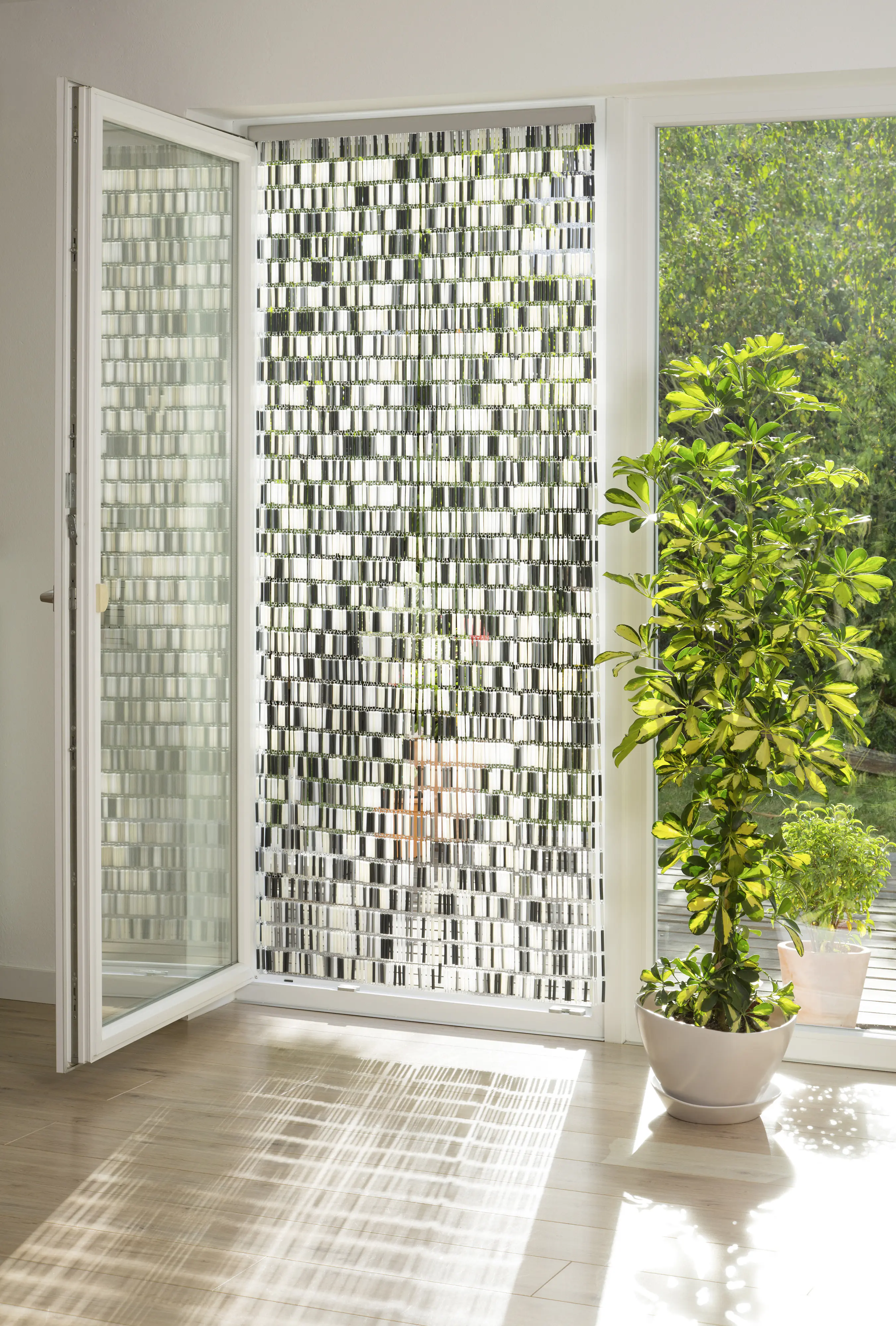 Conacord Türvorhang Tube schwarz-grau-beige 90 x 200 cm