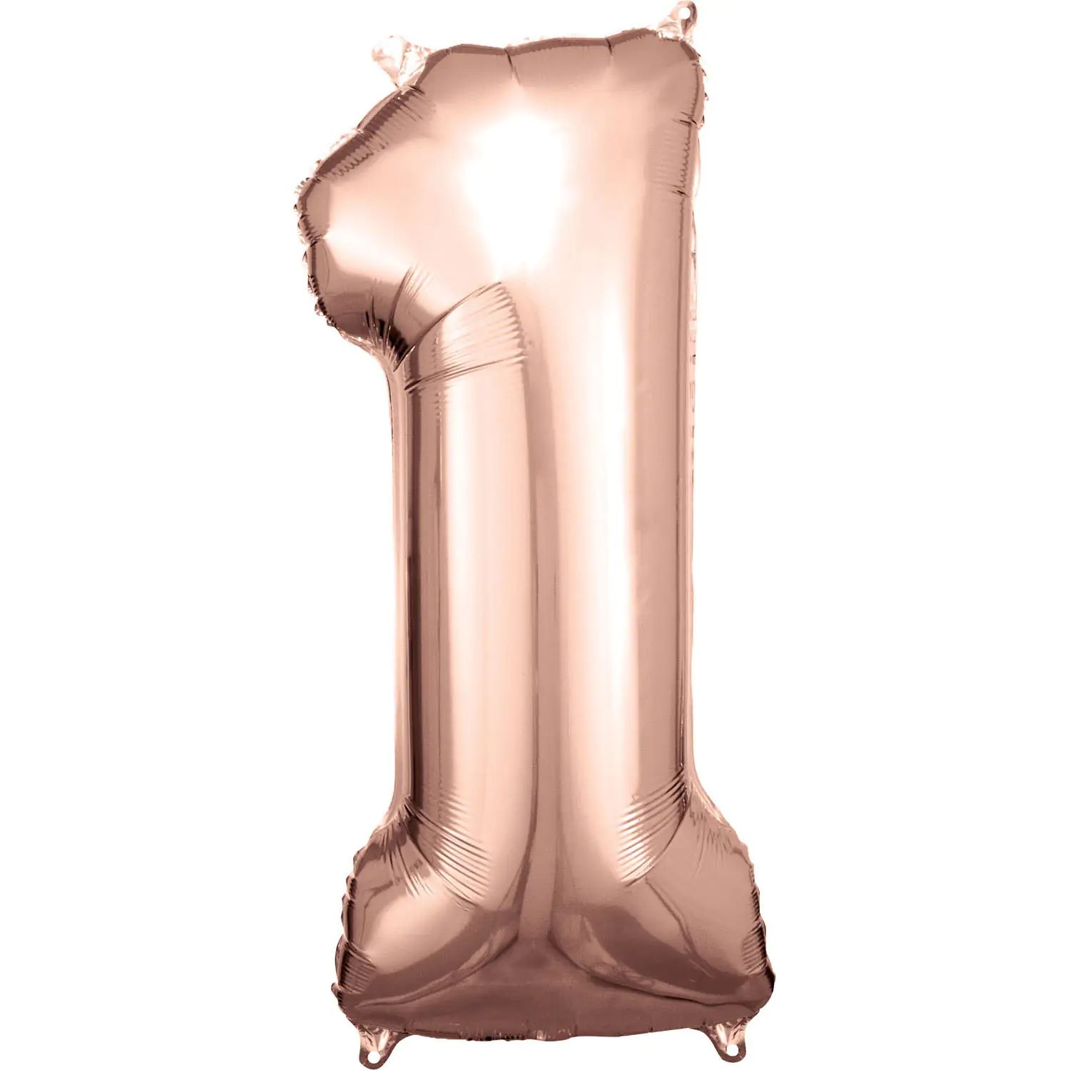 Folienballon Zahl 1 rosegold 38 cm x 86 cm