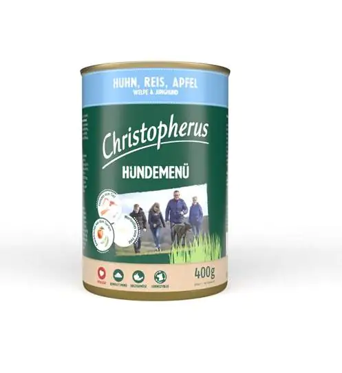Christopherus Hundenassfutter Junior getreidefrei 400 g Huhn