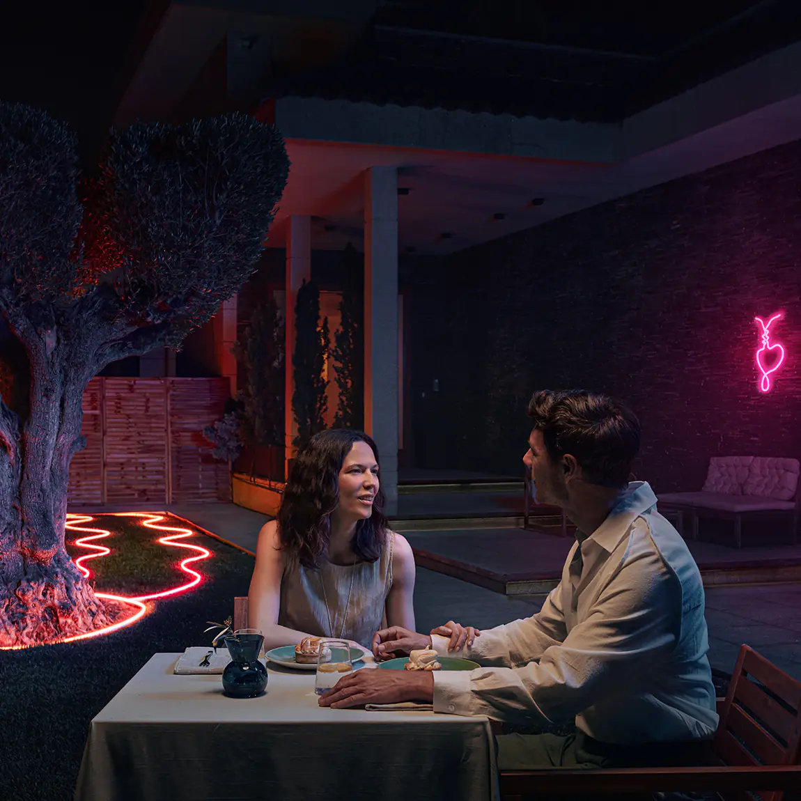 Philips Hue LED-Streifen Neon Gradient Outdoor 3 m 30 W RGBW weiß dimmbar