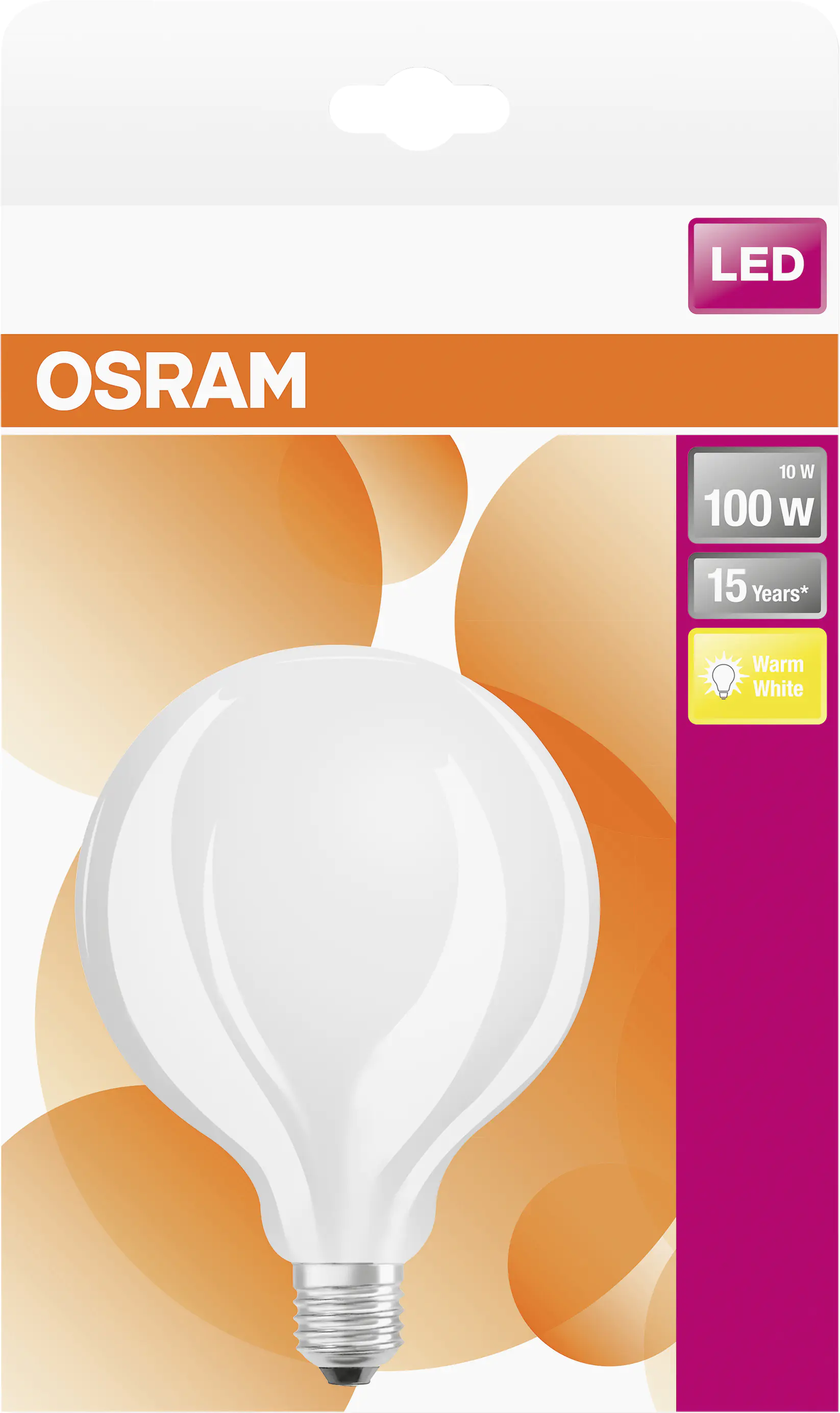 Osram LED Leuchtmittel Retro Classic E27 11W warmweiß, weiß-matt