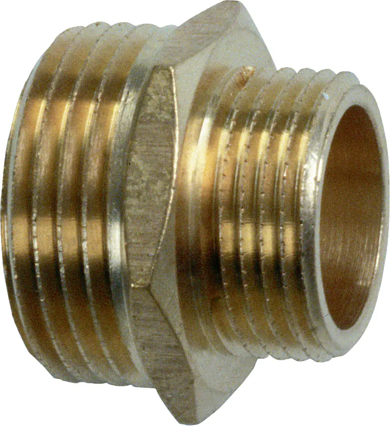 Meister Cornat Messing Gewindenippel AG 3/4" + AG 1/2"